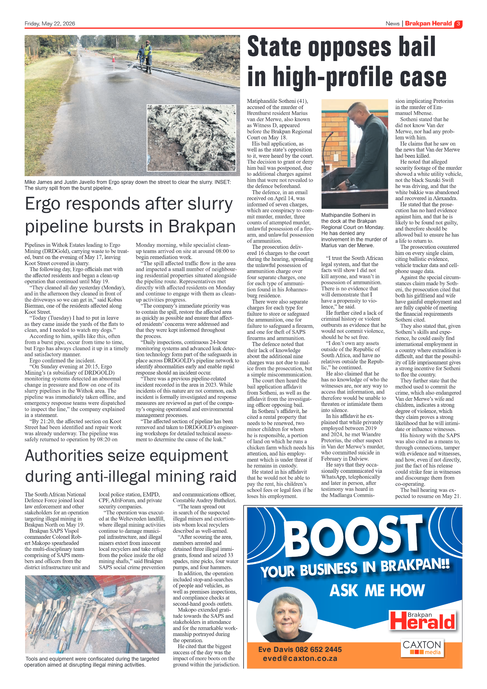 Brakpan Herald 22 May 2026 page 3