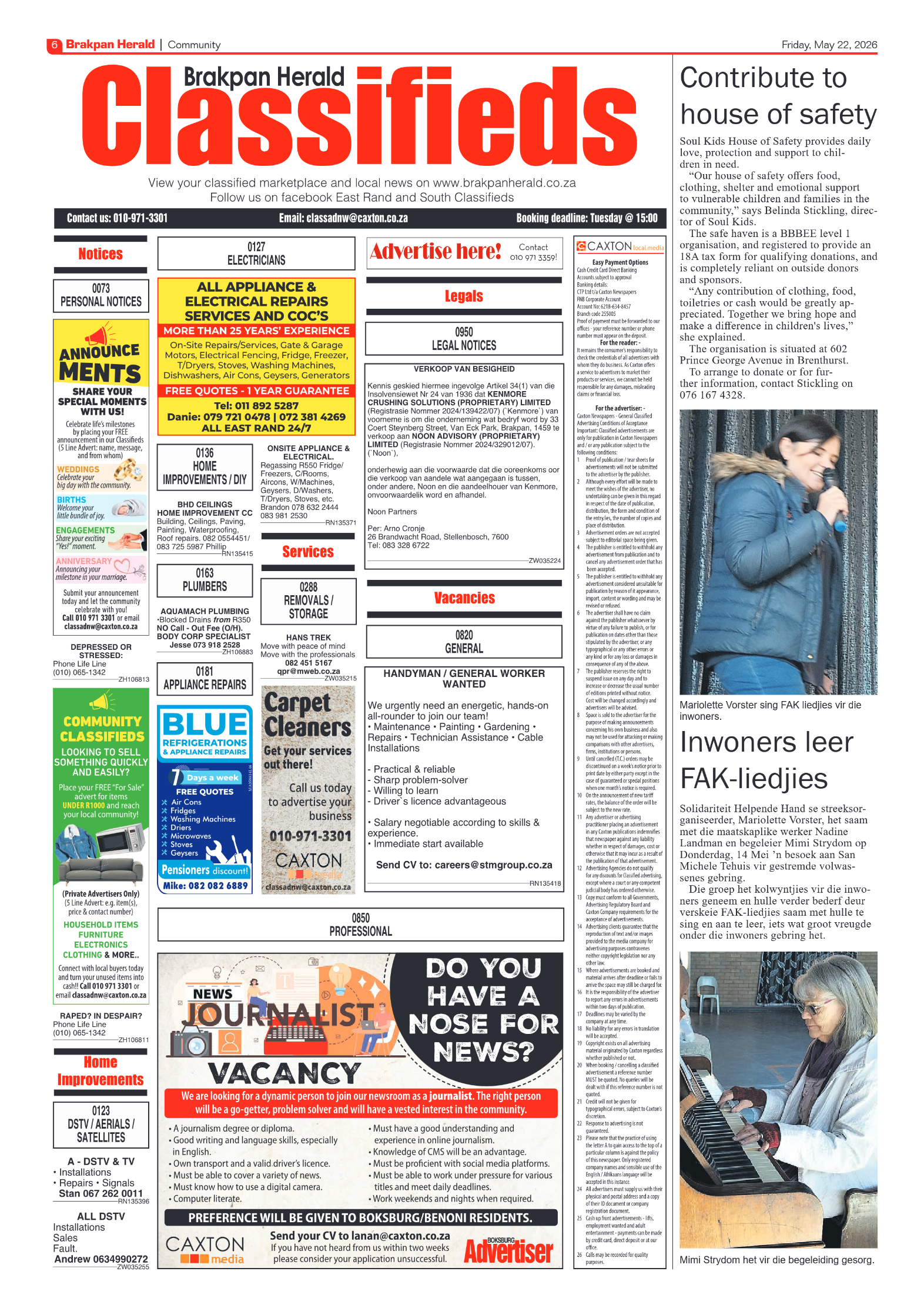 Brakpan Herald 22 May 2026 page 6