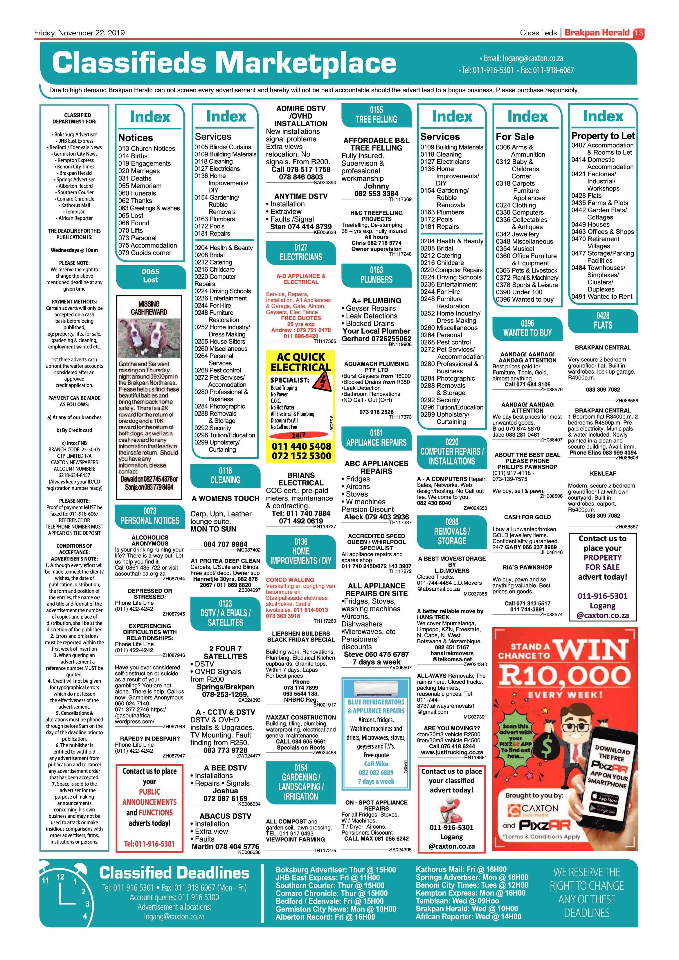 Brakpan Herald 22 November 2019 page 13