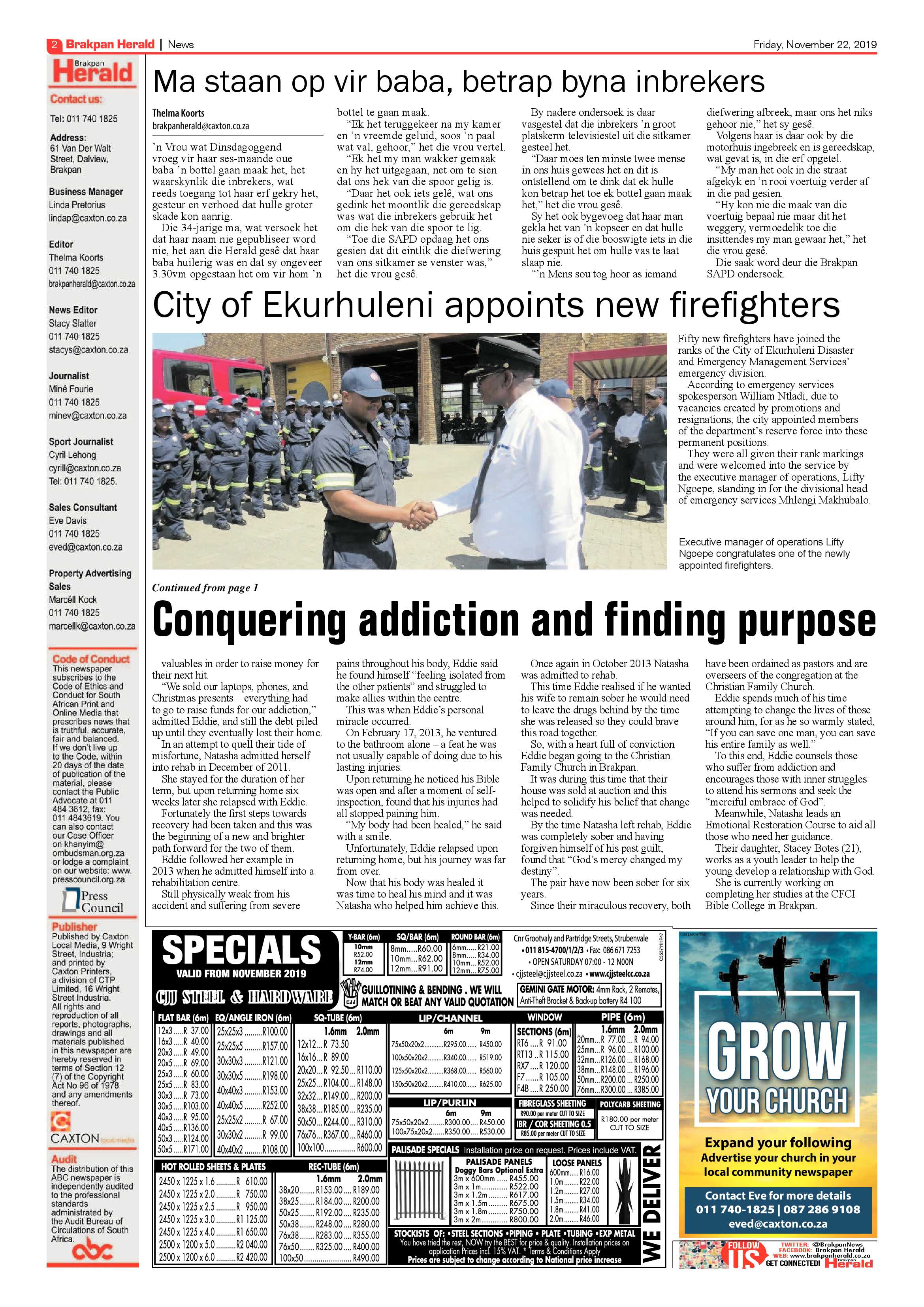 Brakpan Herald 22 November 2019 page 2