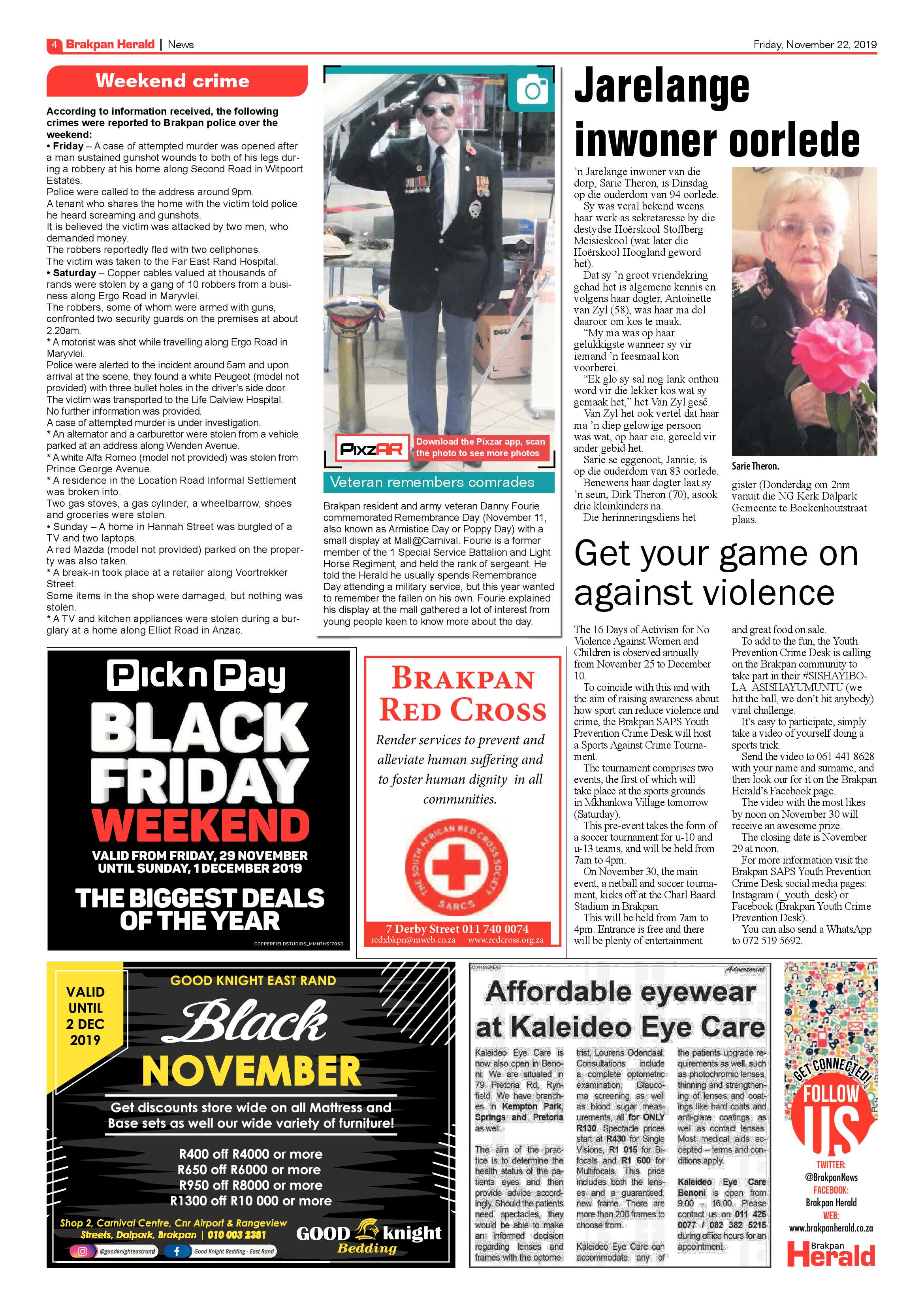 Brakpan Herald 22 November 2019 page 4