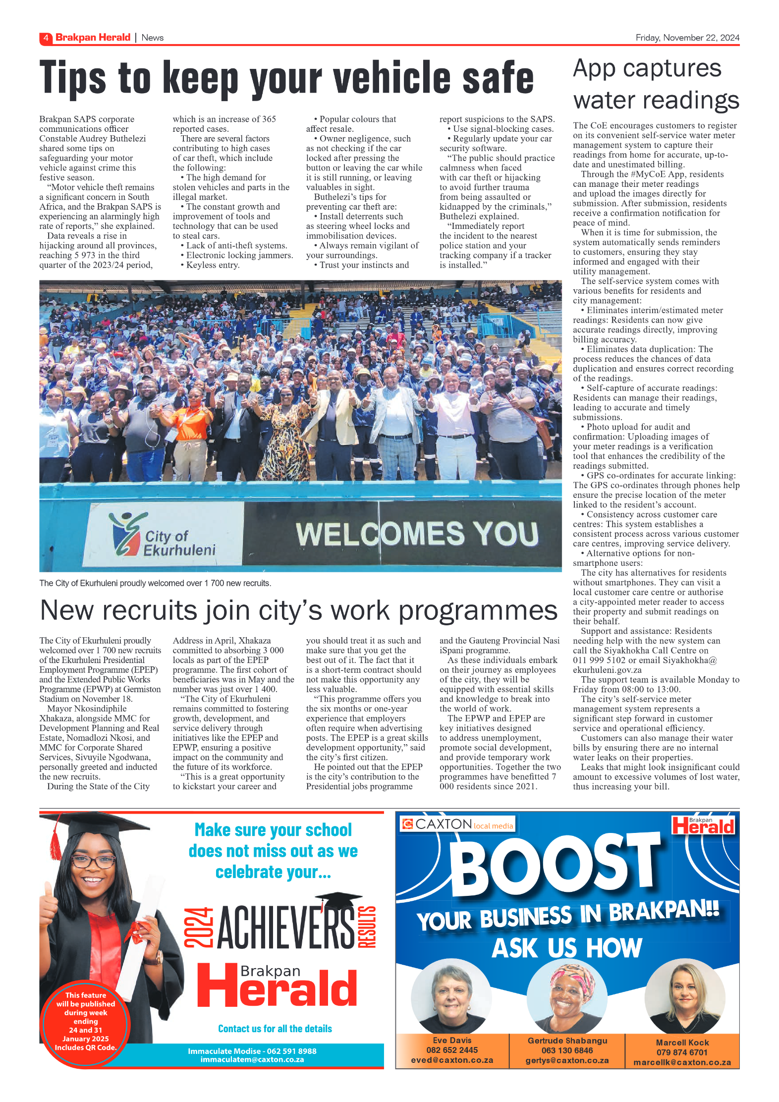 Brakpan Herald 22 November 2024 page 4