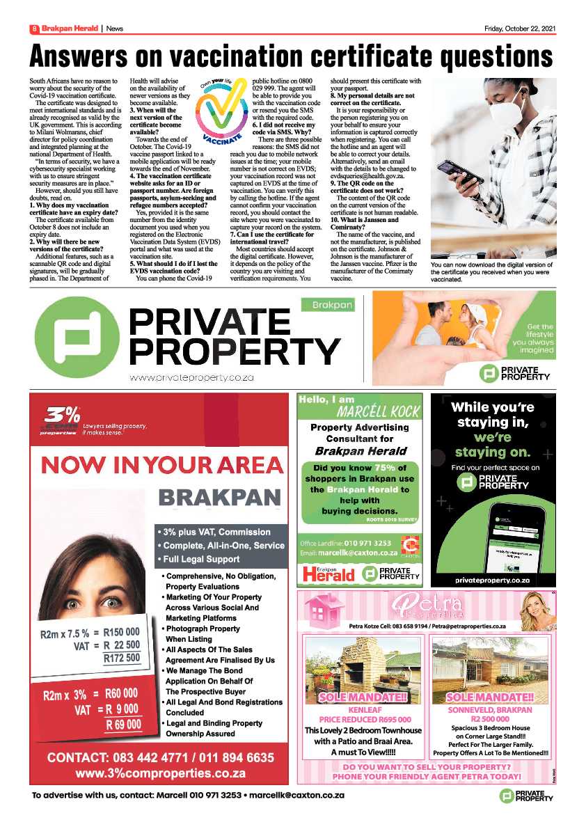 Brakpan Herald 22 October 2021 page 8
