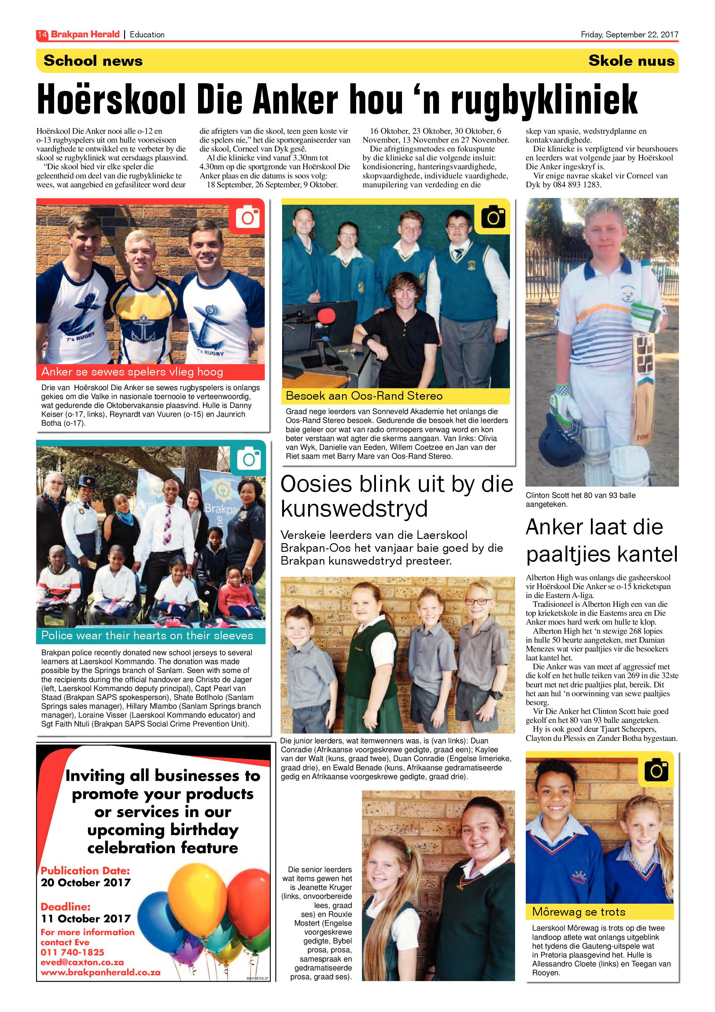 Brakpan Herald 22 September 2017 page 14
