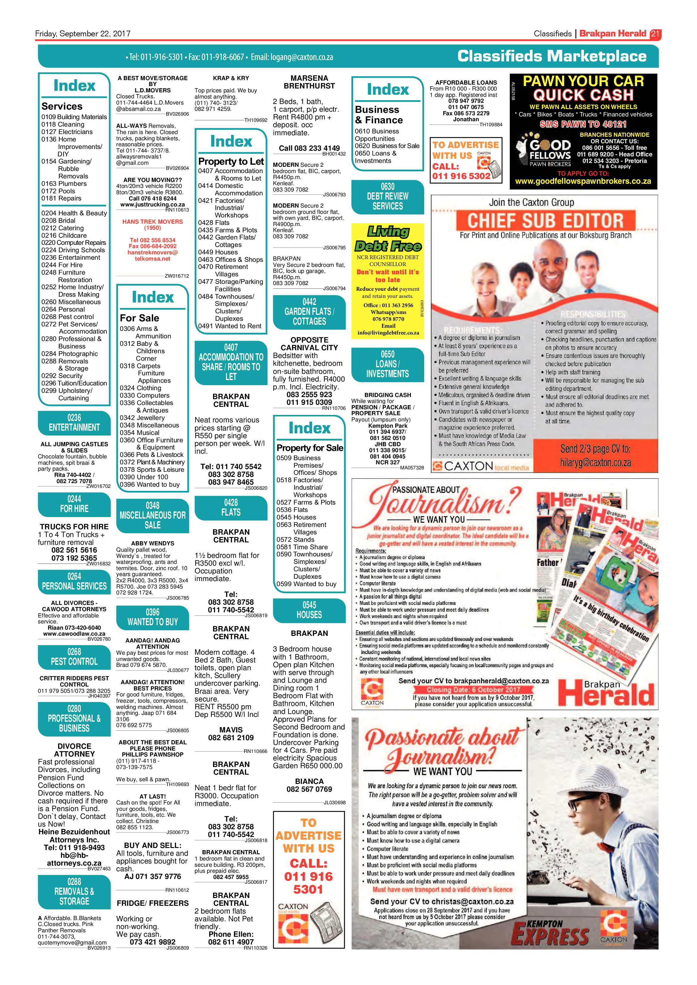 Brakpan Herald 22 September 2017 page 21