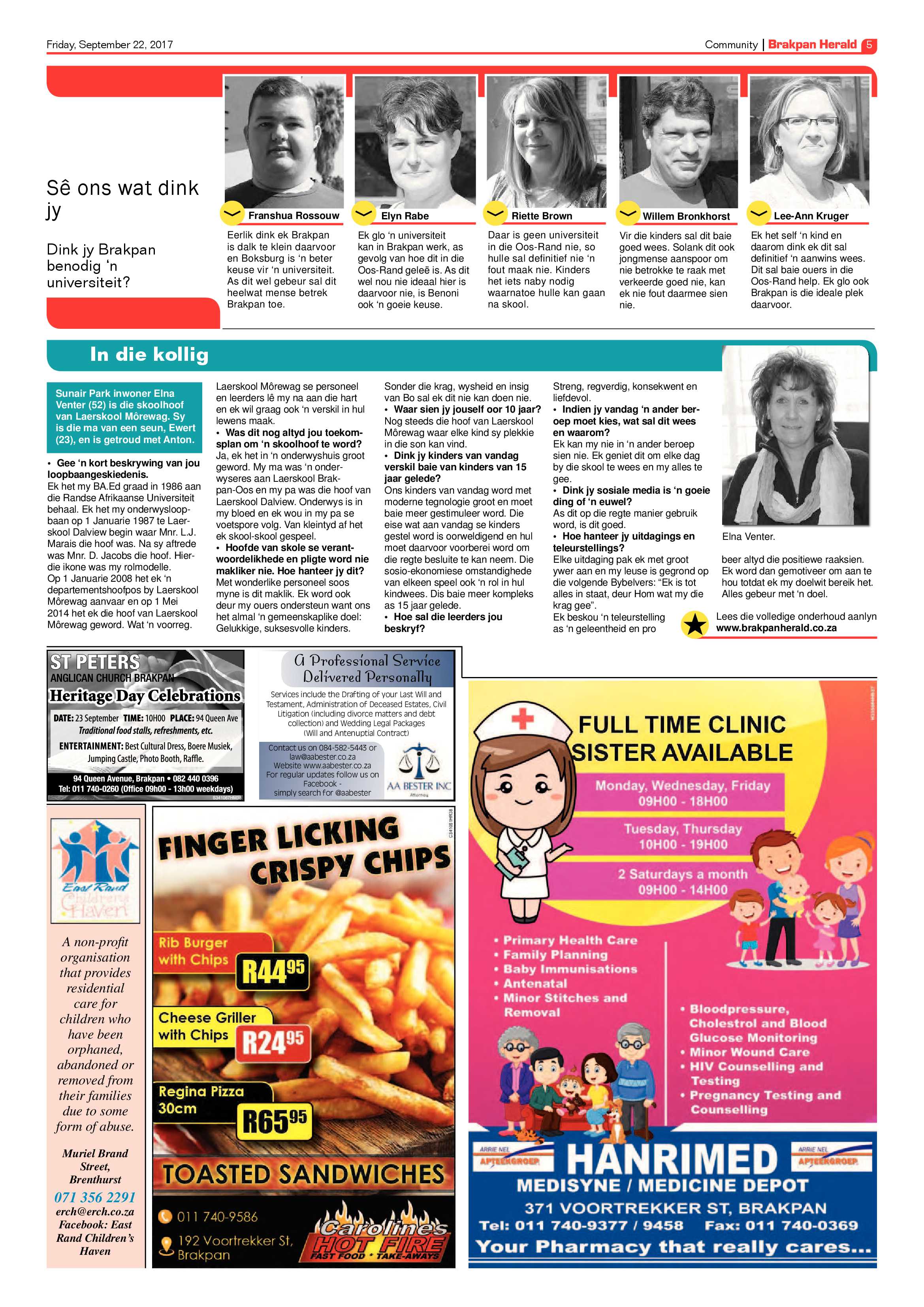 Brakpan Herald 22 September 2017 page 5
