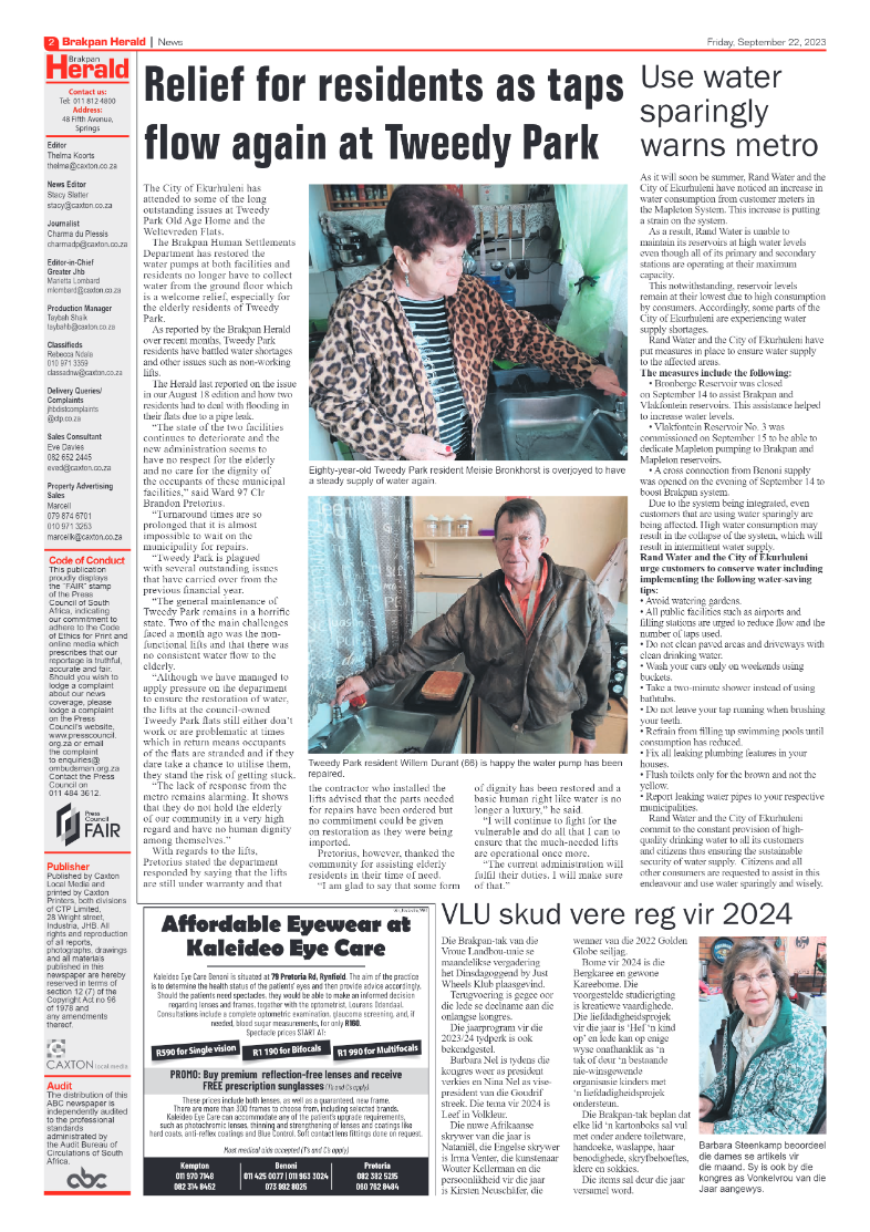 Brakpan Herald 22 September 2023 page 2
