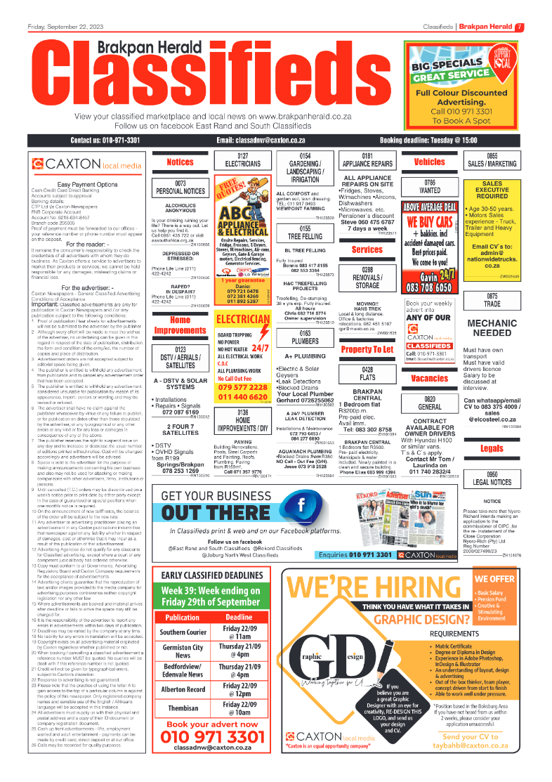 Brakpan Herald 22 September 2023 page 7
