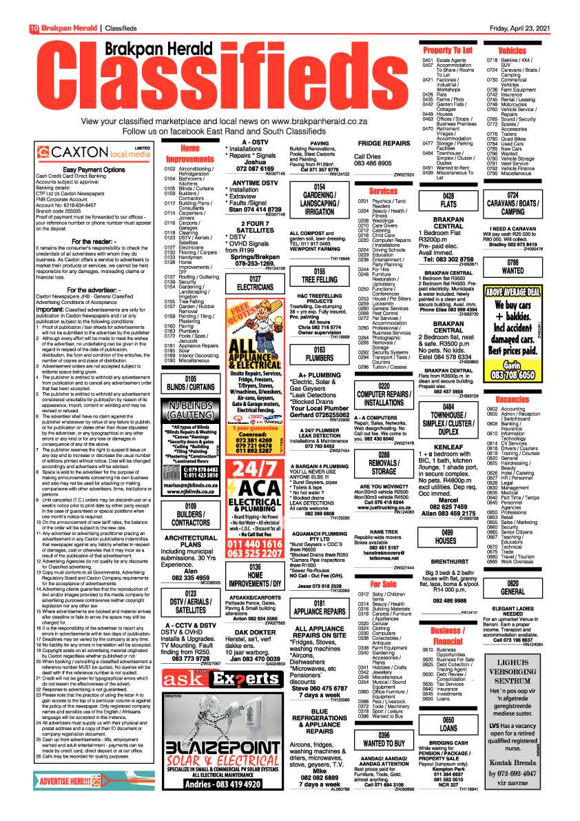 Brakpan Herald 23 April 2021 page 10