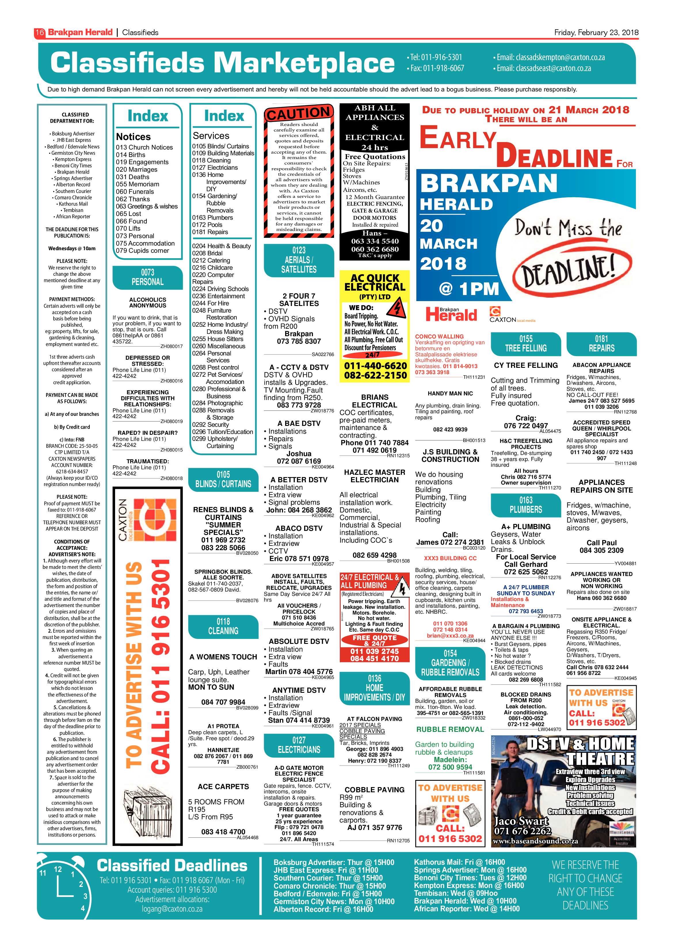 Brakpan Herald 23 February 2018 page 18