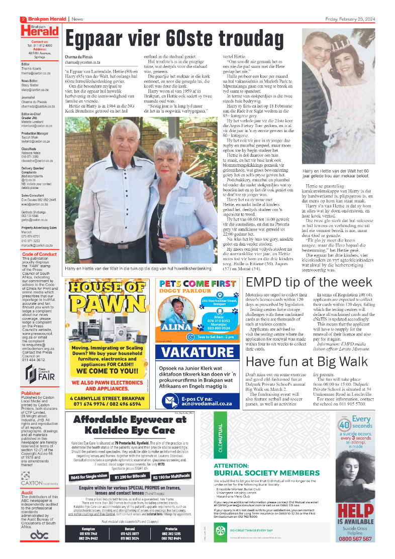 Brakpan Herald 23 February 2024 page 2