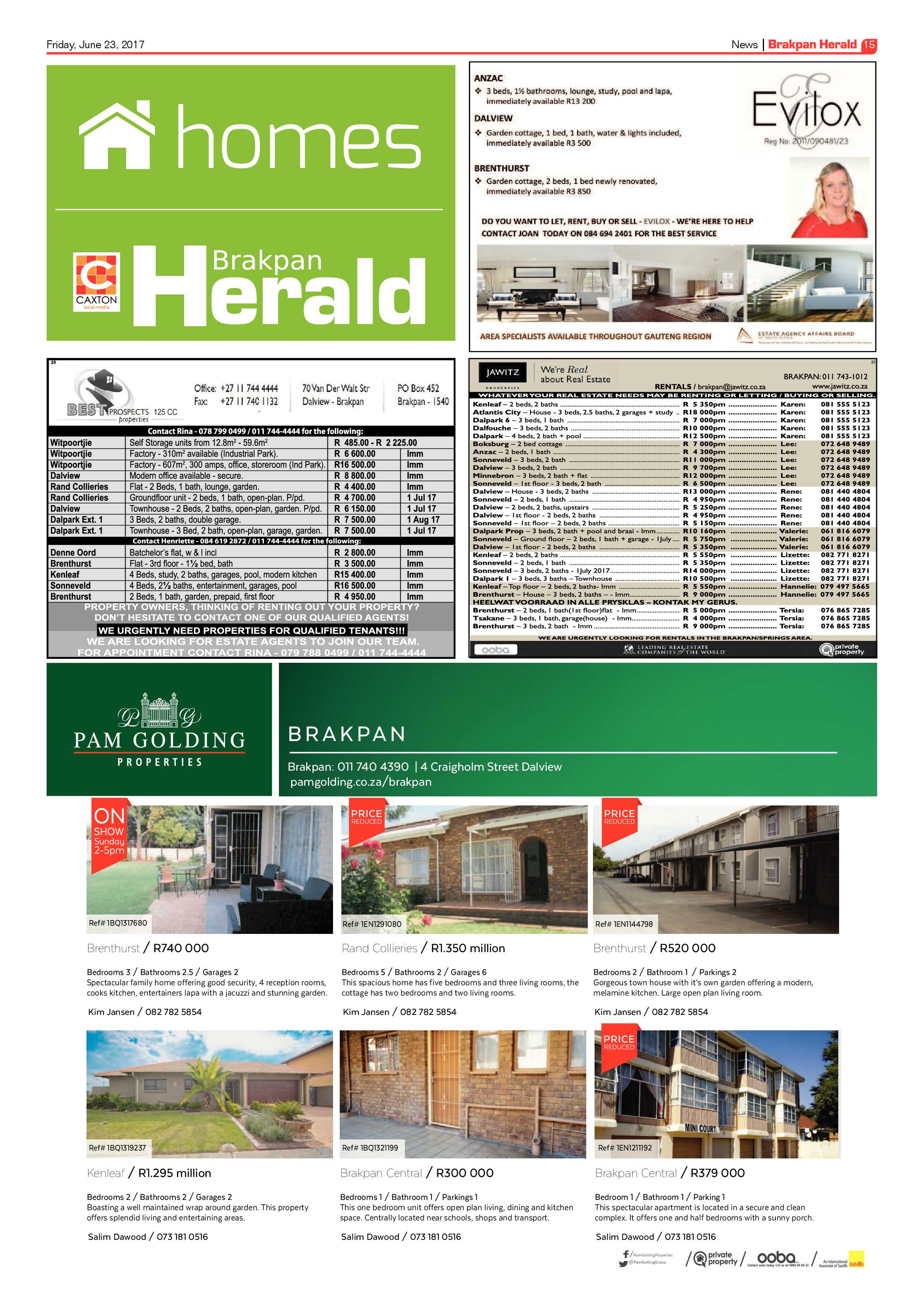 Brakpan Herald 23 June 2017 page 15