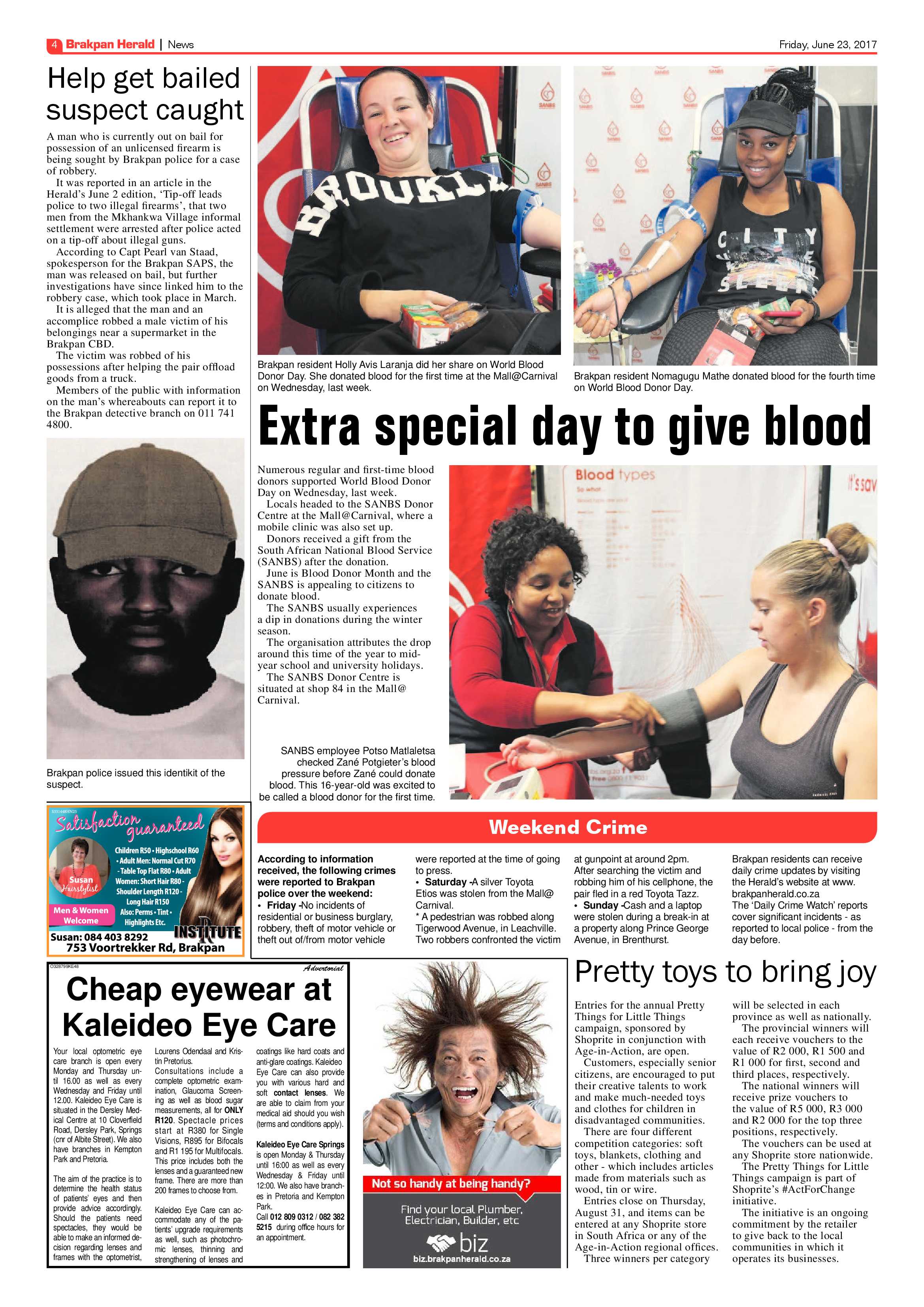 Brakpan Herald 23 June 2017 page 4