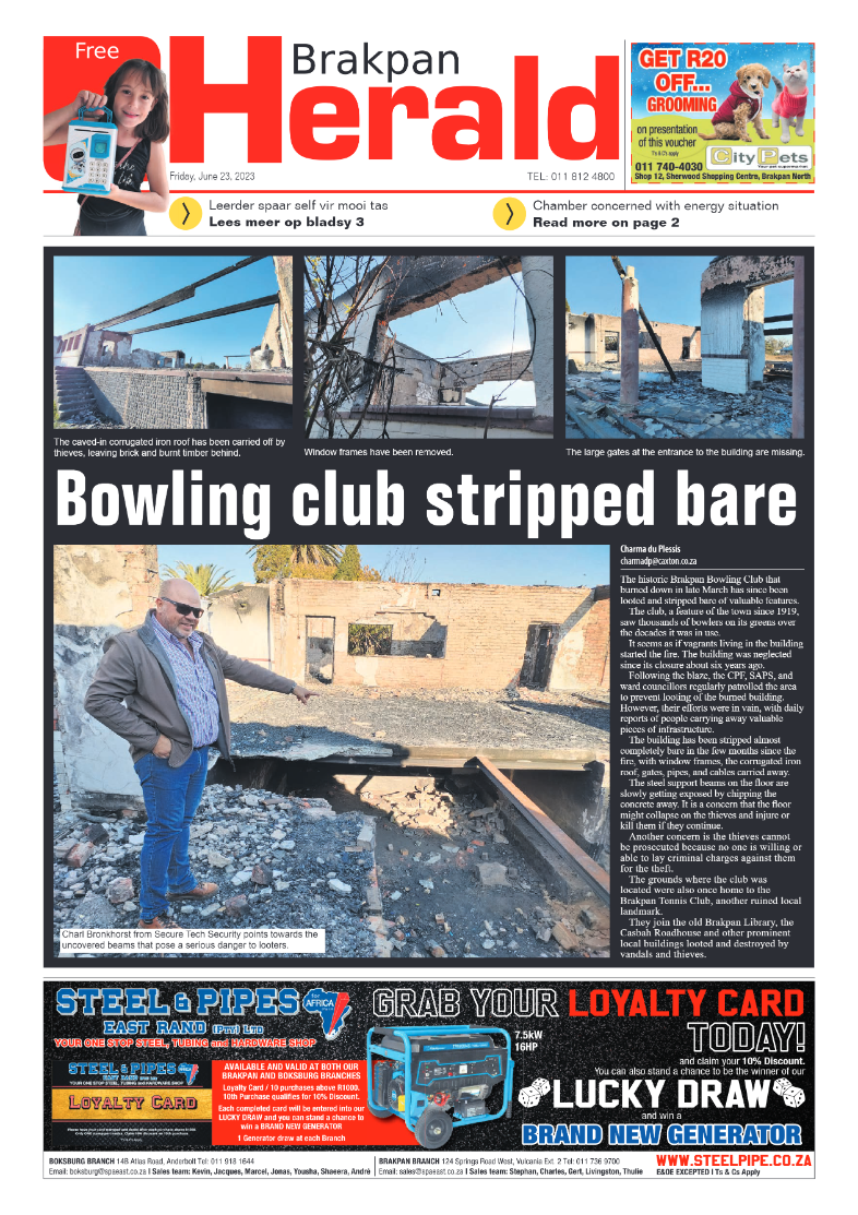 Brakpan Herald 23 June 2022 page 1