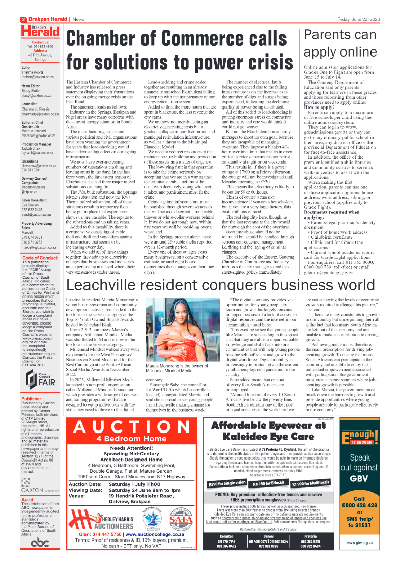 Brakpan Herald 23 June 2022 page 2