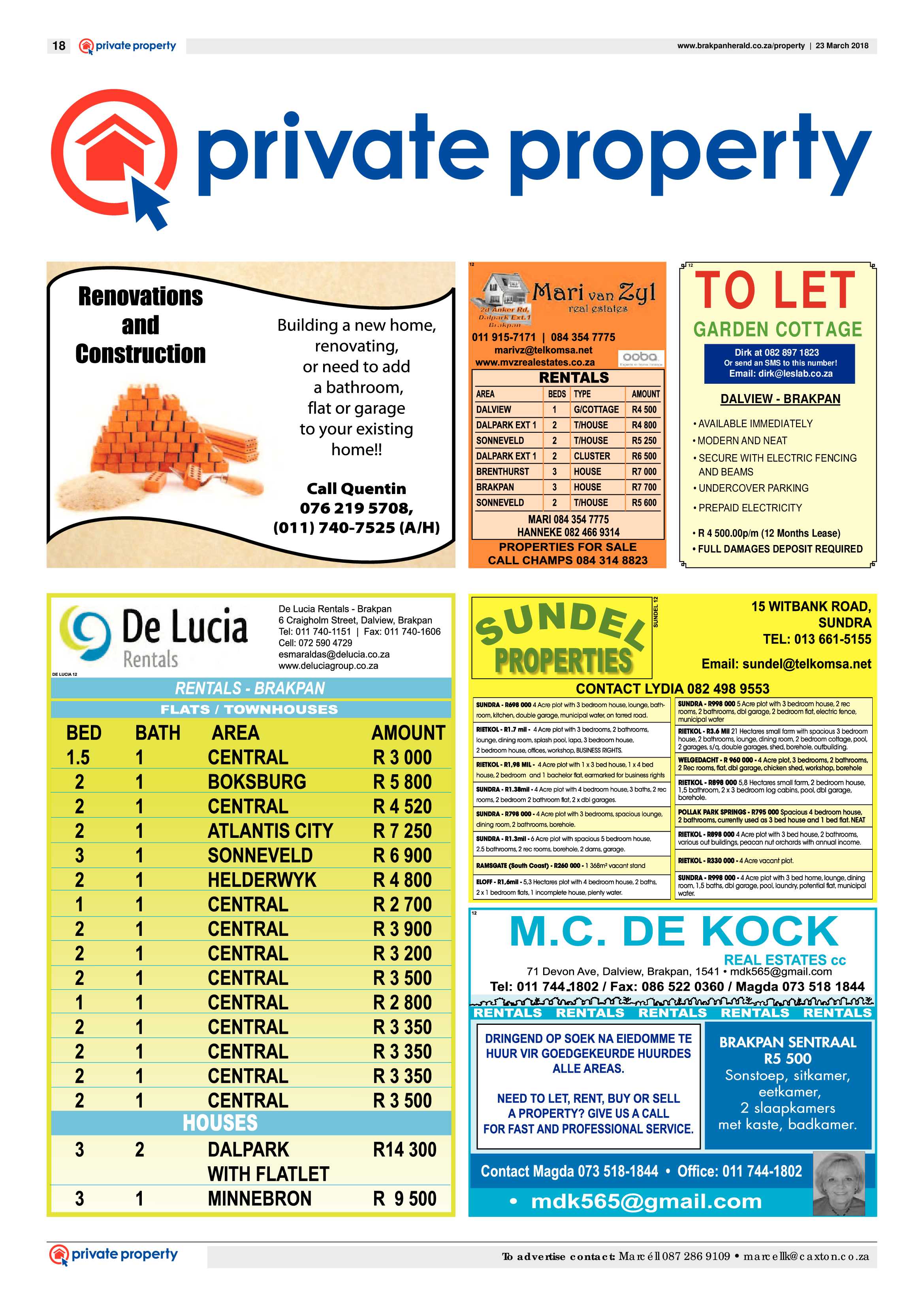 Brakpan Herald 23 March 2018 page 20