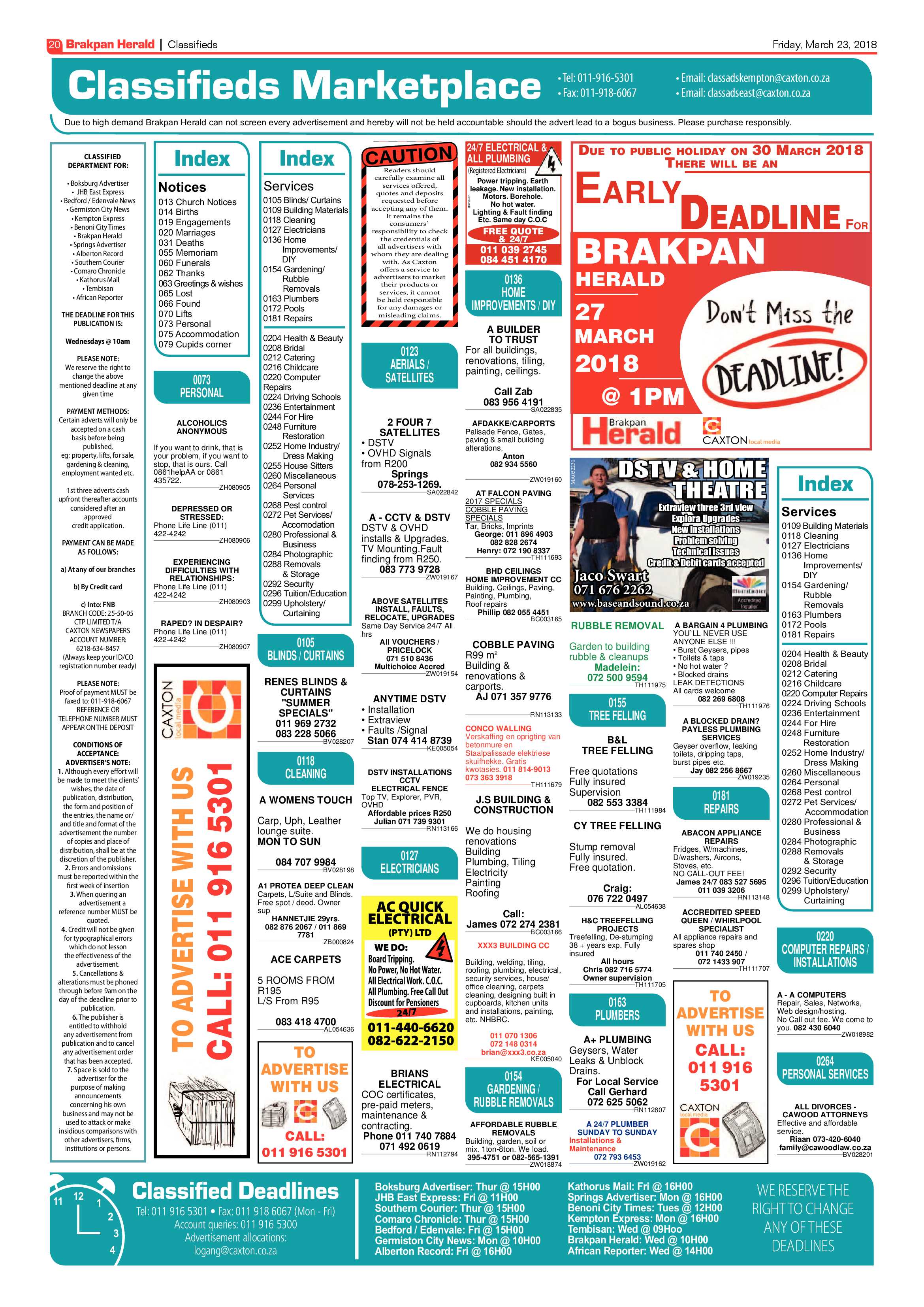 Brakpan Herald 23 March 2018 page 22