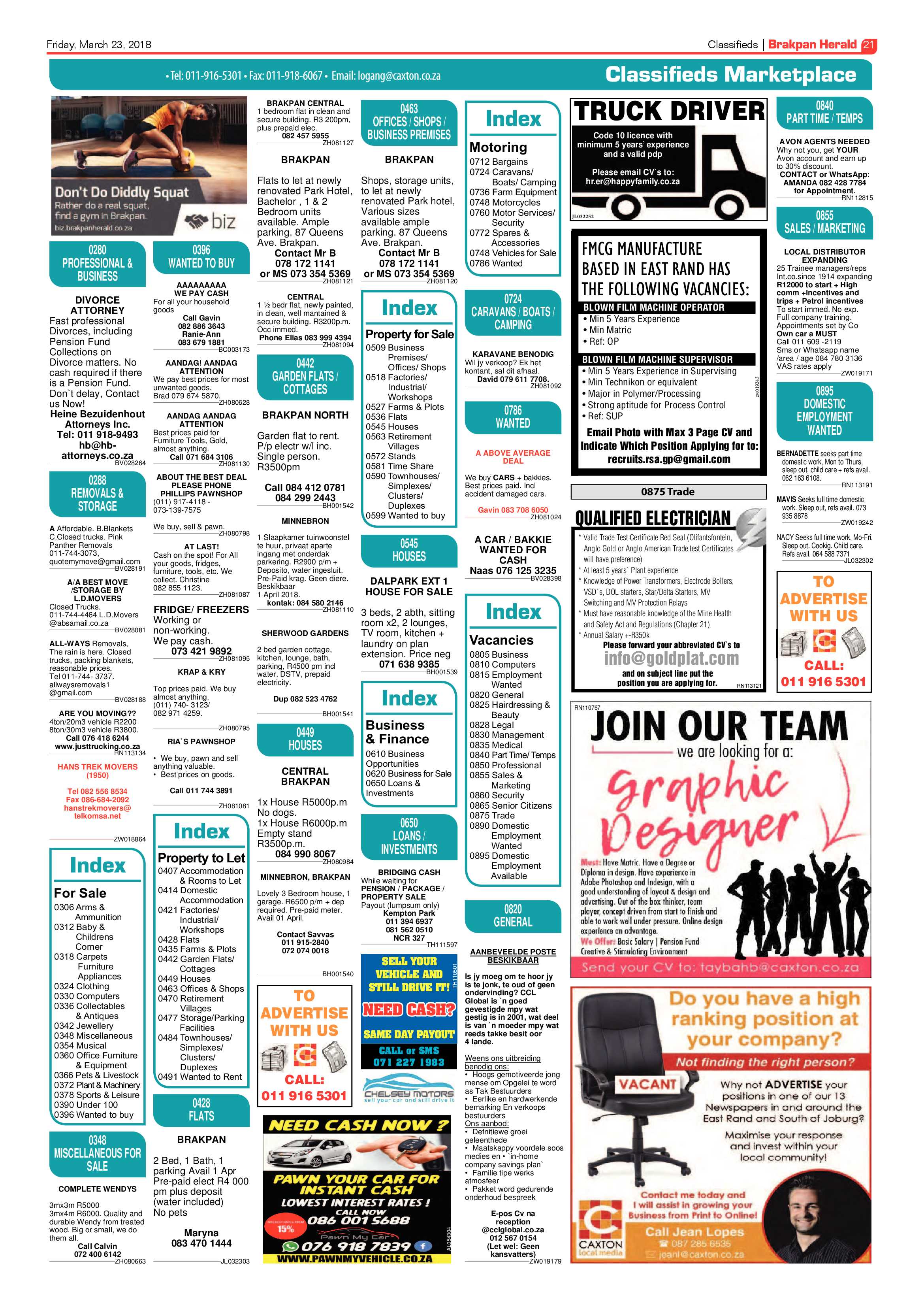 Brakpan Herald 23 March 2018 page 23