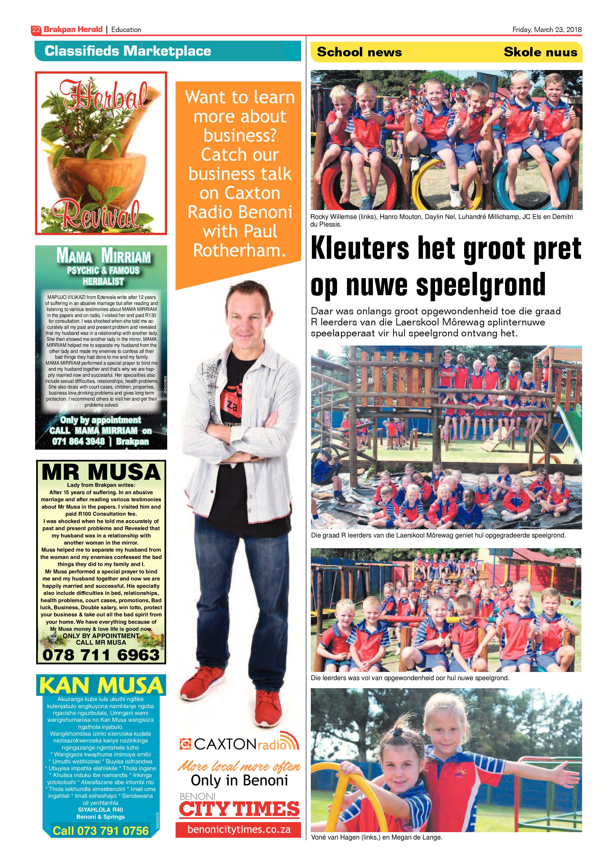 Brakpan Herald 23 March 2018 page 24