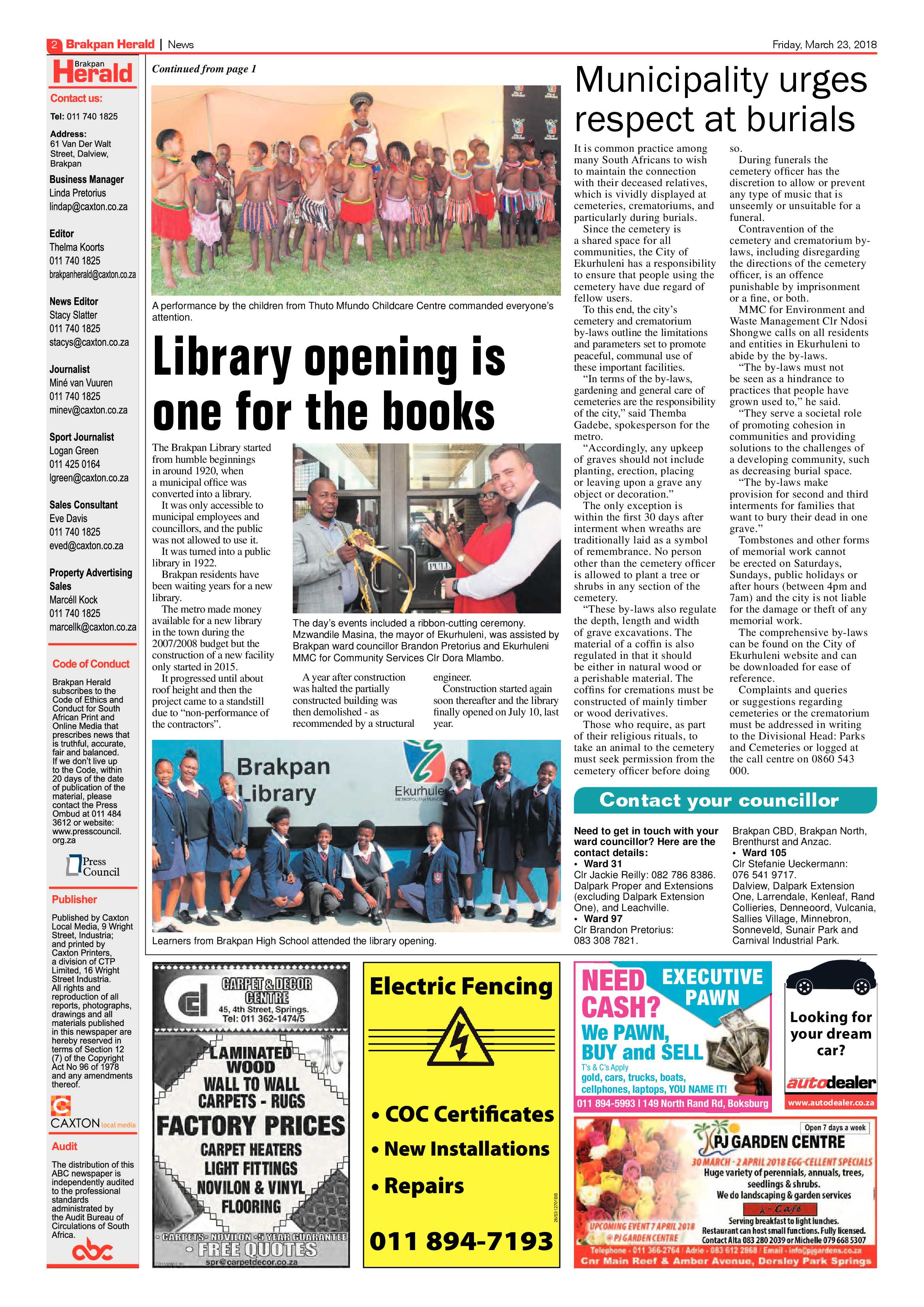 Brakpan Herald 23 March 2018 page 4