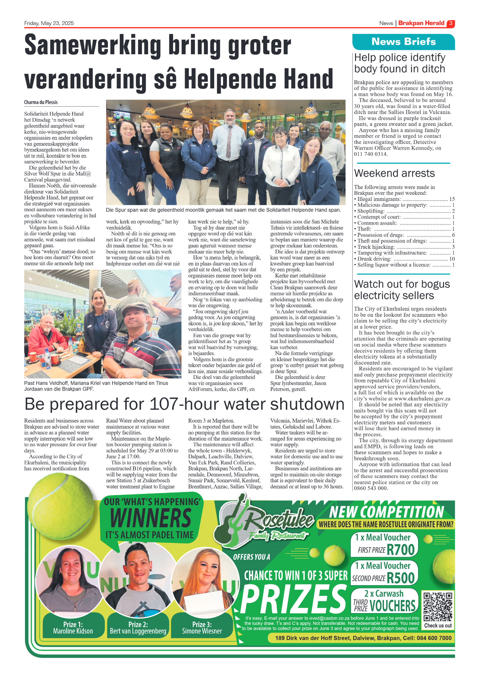 Brakpan Herald 23 May 2025 page 3