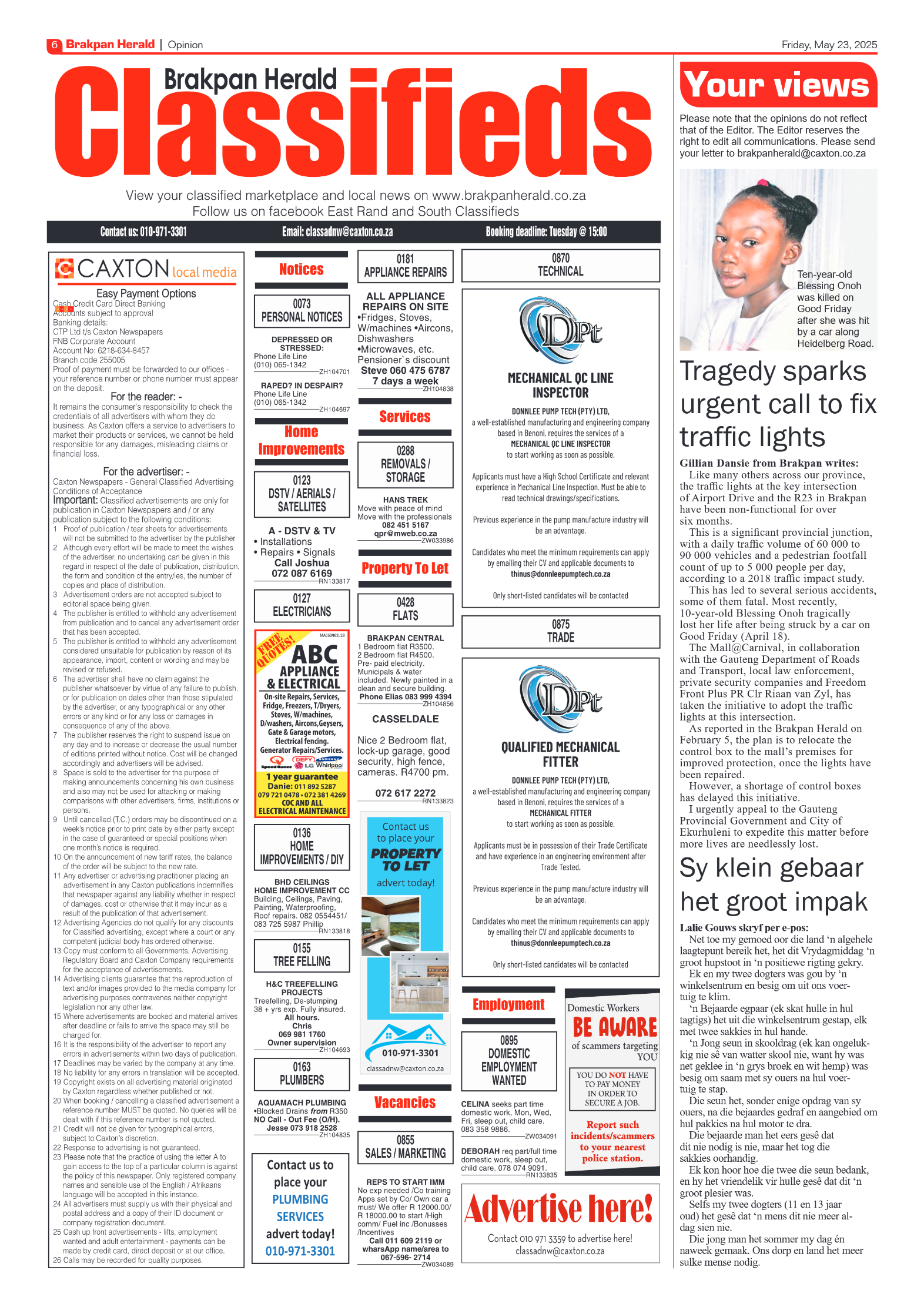 Brakpan Herald 23 May 2025 page 6