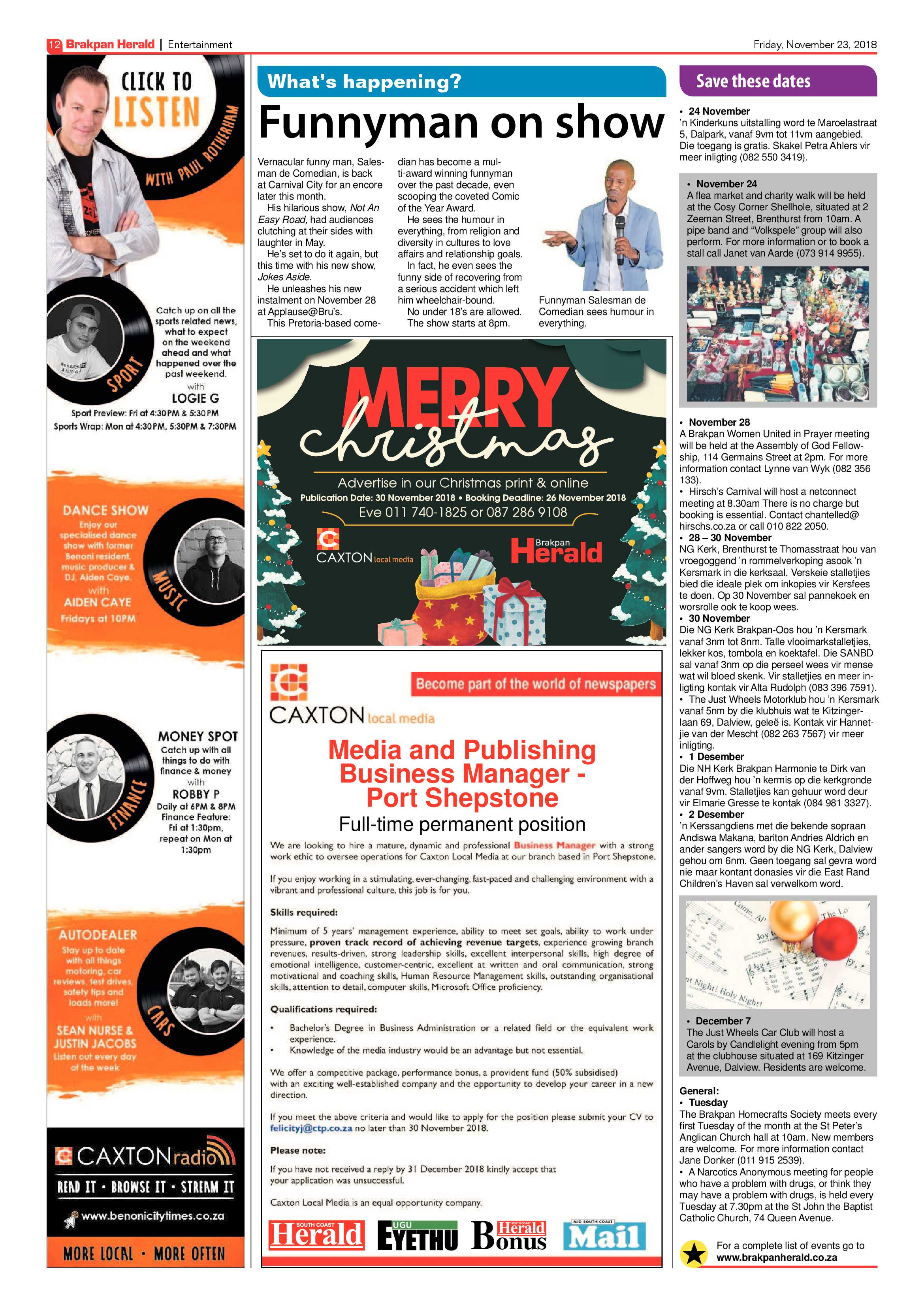 Brakpan Herald 23 November 2018 page 12