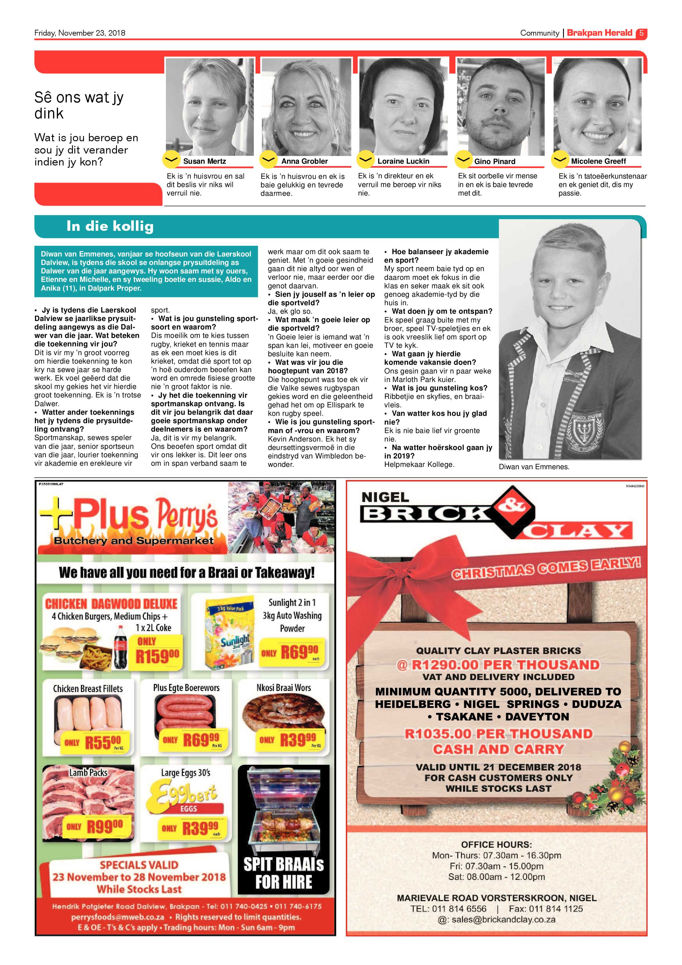 Brakpan Herald 23 November 2018 page 5