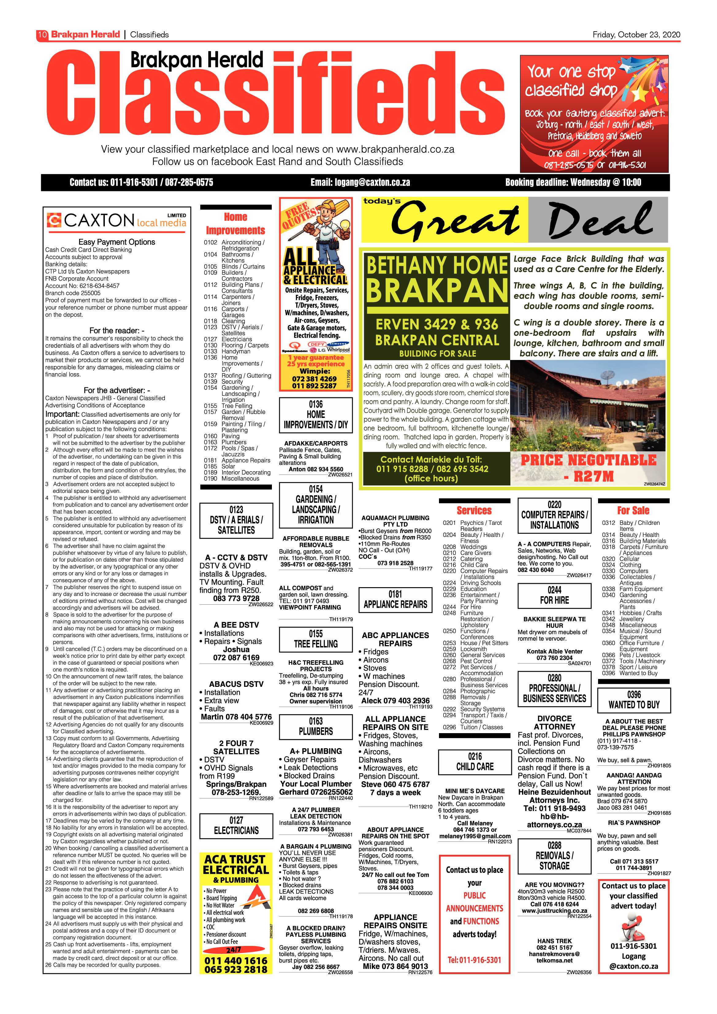 Brakpan Herald 23 October 2020 page 10