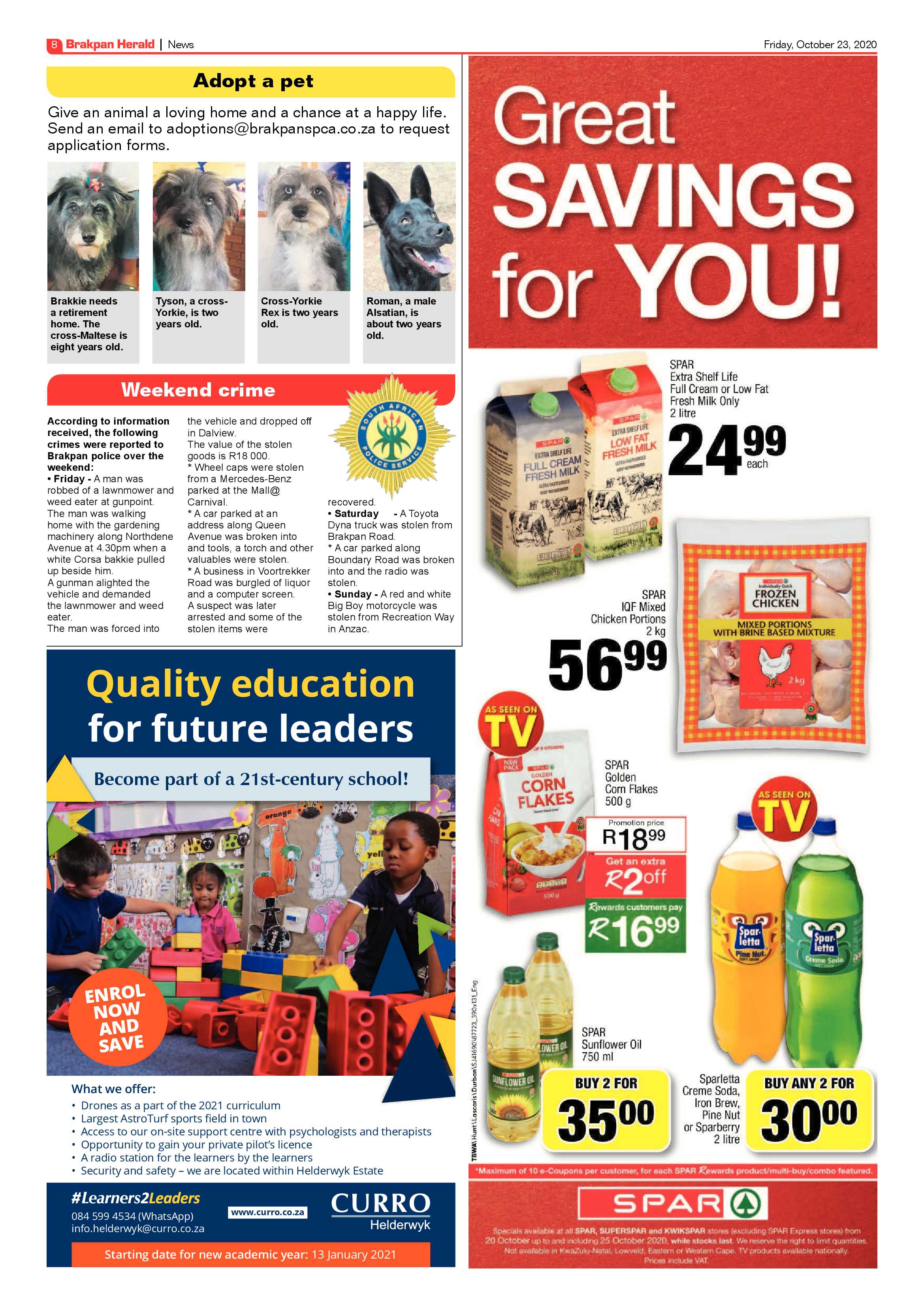 Brakpan Herald 23 October 2020 page 8