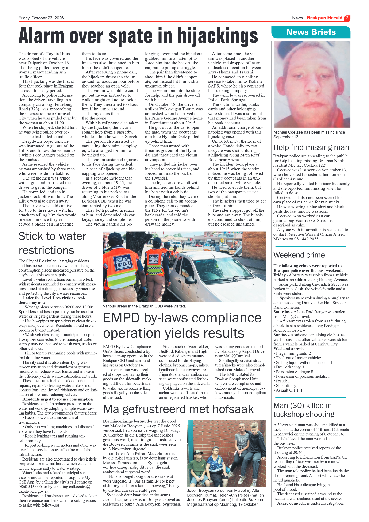 Brakpan Herald 23 October 2026 page 3