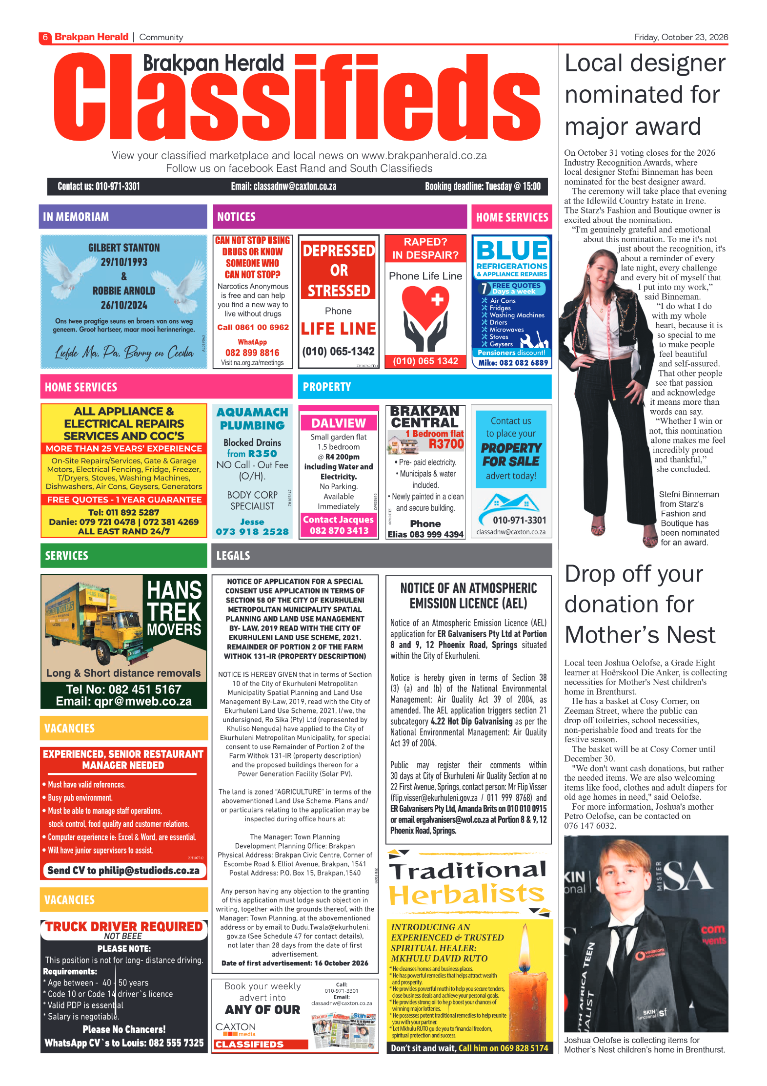 Brakpan Herald 23 October 2026 page 6