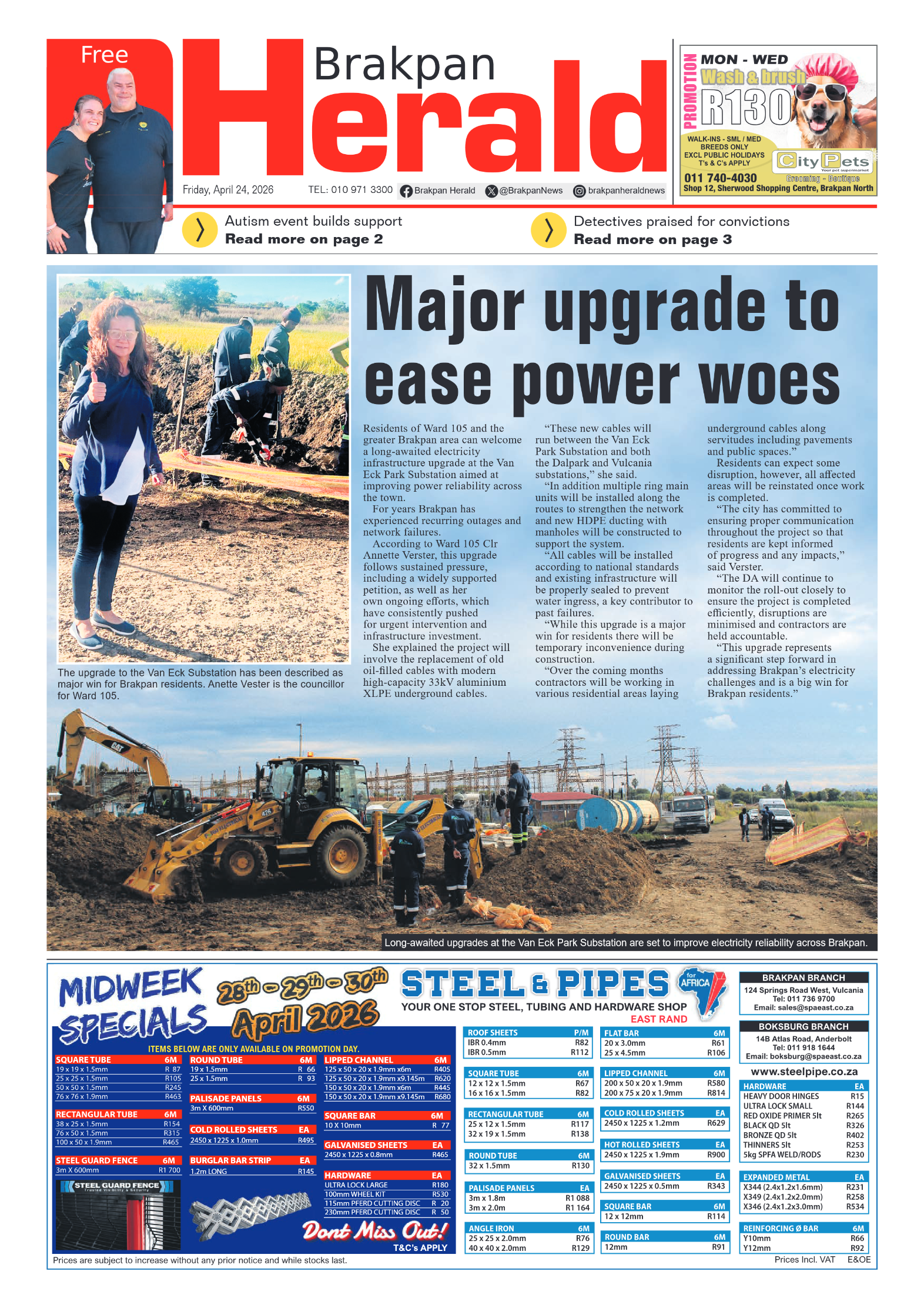Brakpan Herald 24 April 2026 page 1