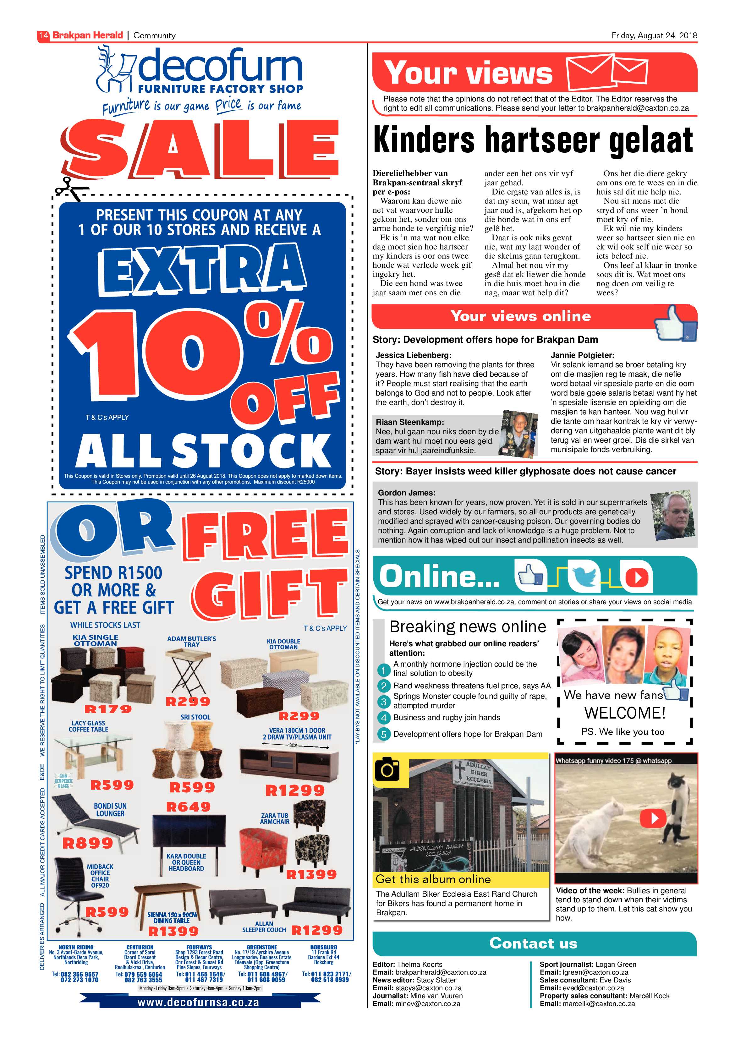 Brakpan Herald 24 August 2018 page 14