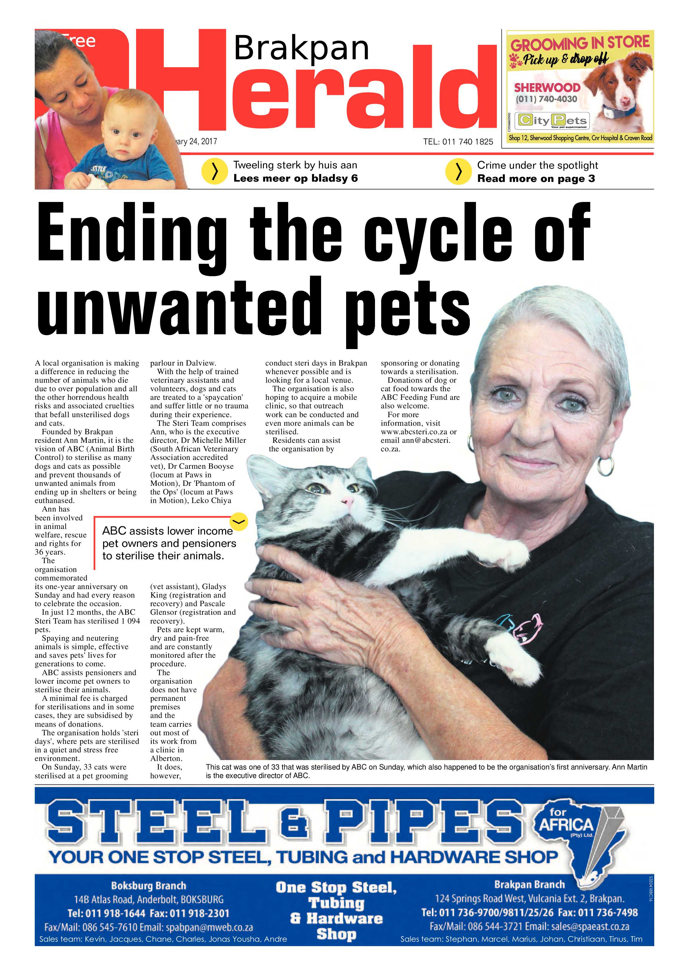Brakpan Herald 24 February 2017 page 1