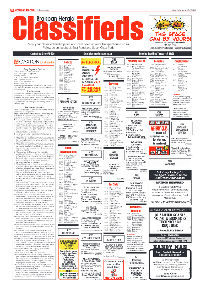 Brakpan Herald 24 February 2022 page 10