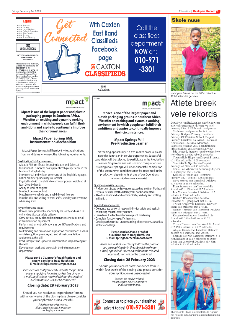 Brakpan Herald 24 February 2022 page 11