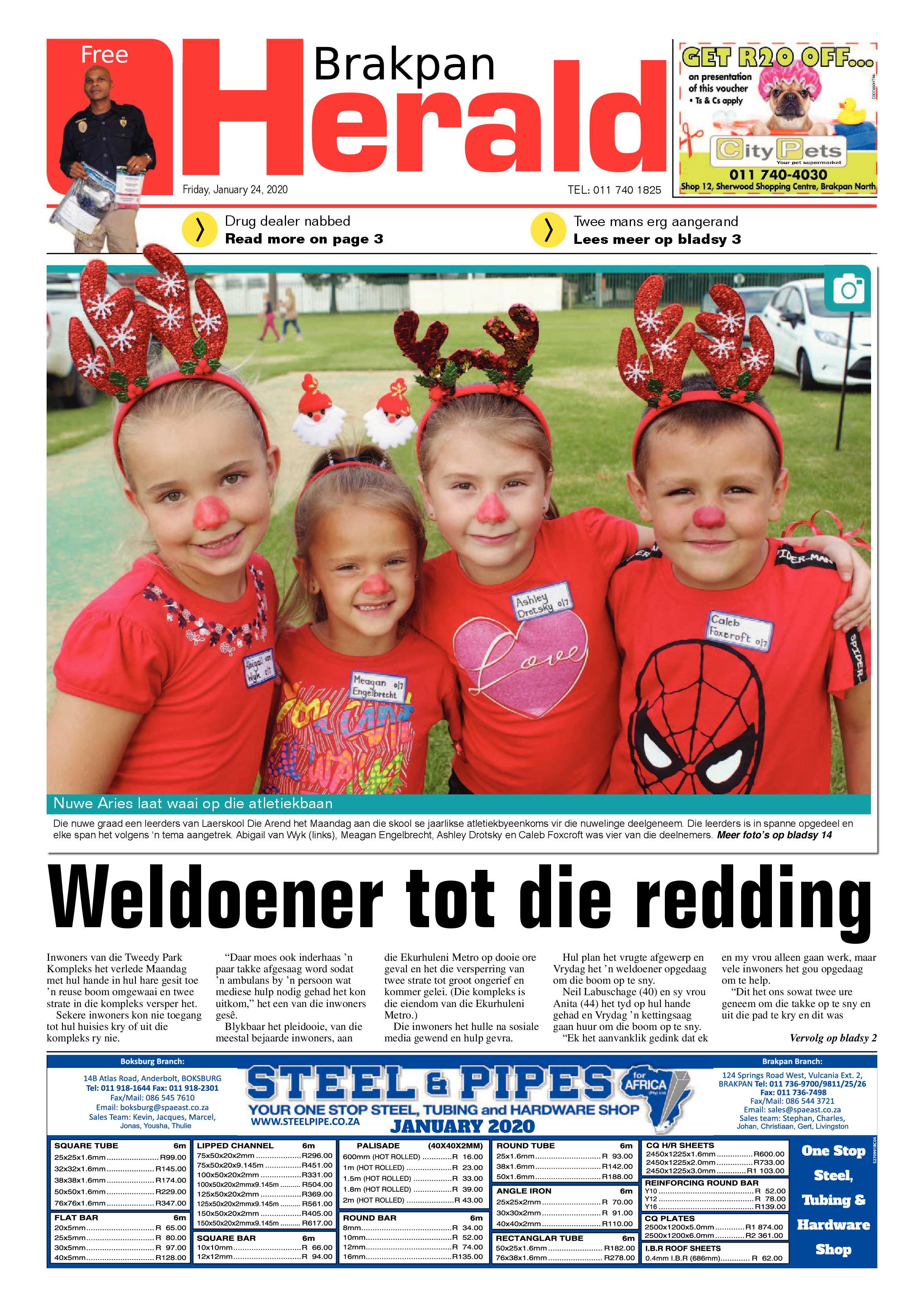 Brakpan Herald 24 January 2020 page 1