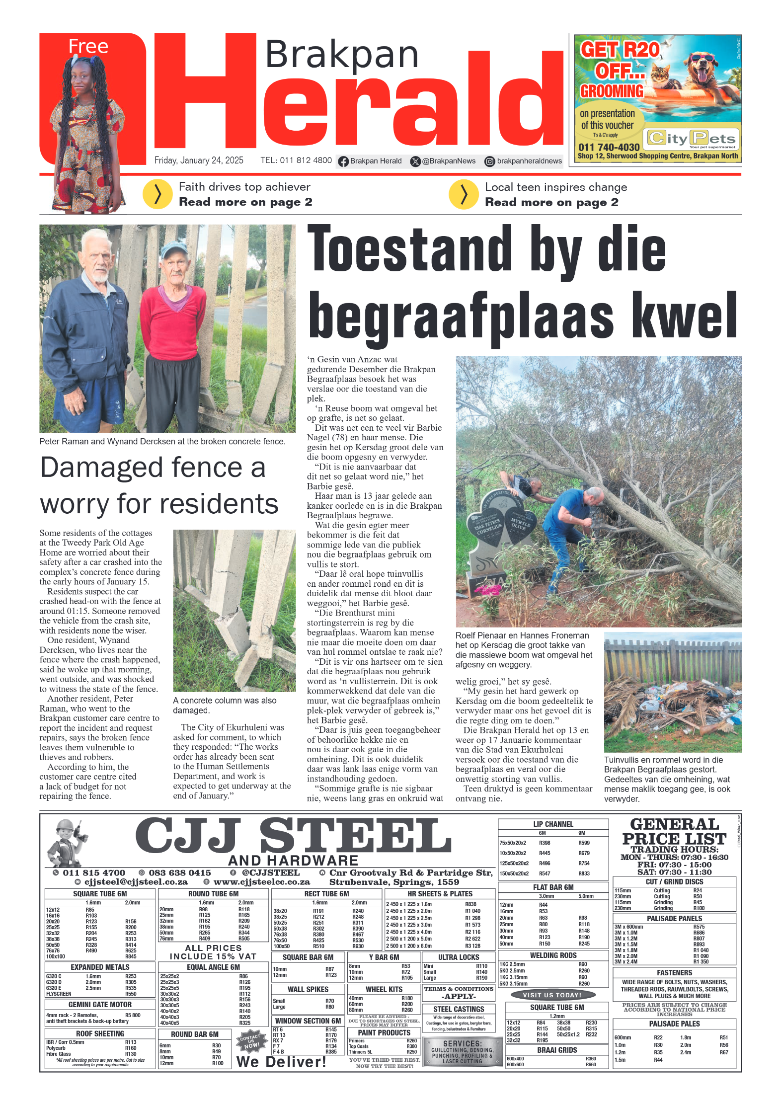 Brakpan Herald 24 January 2025 page 1
