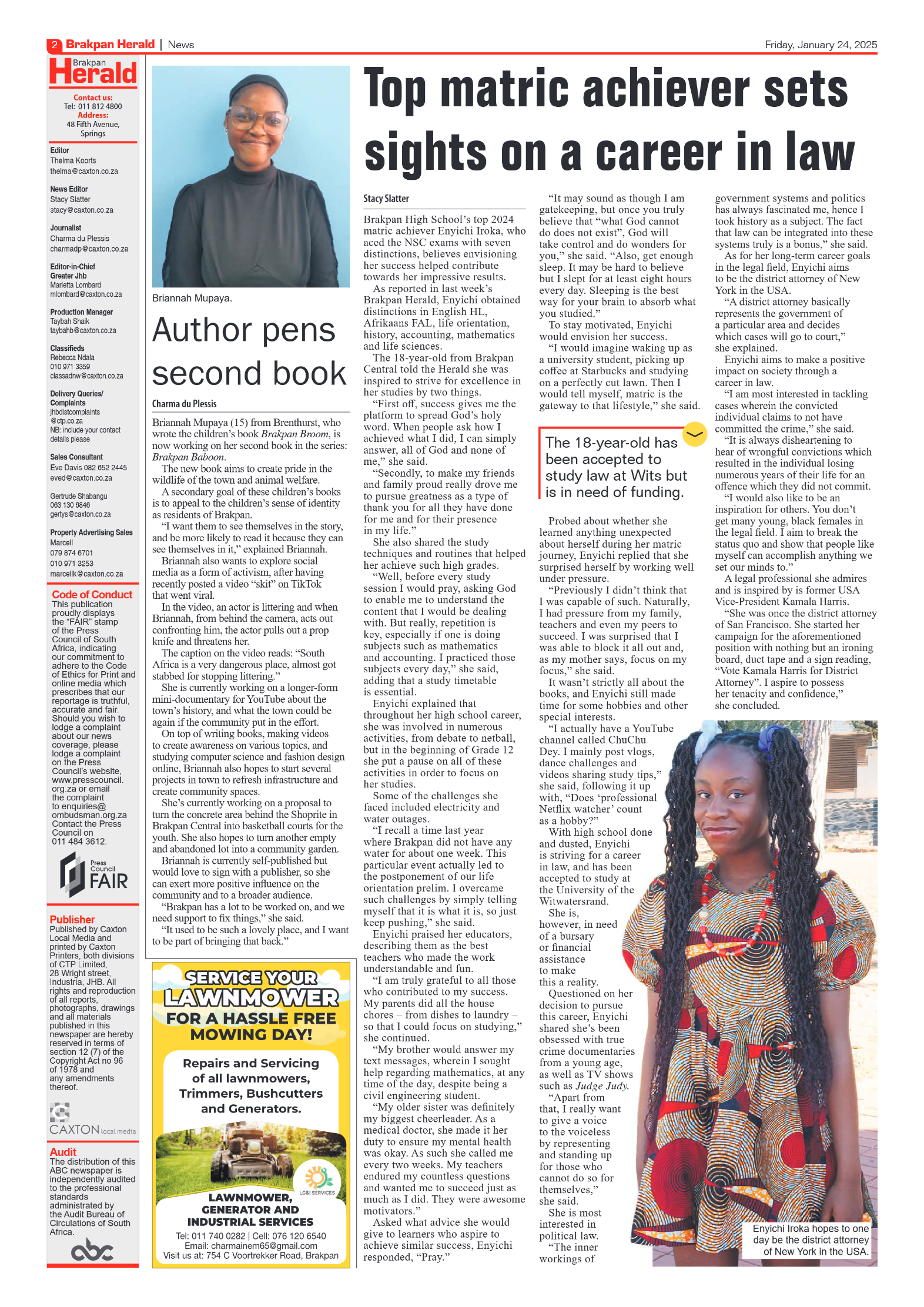 Brakpan Herald 24 January 2025 page 2