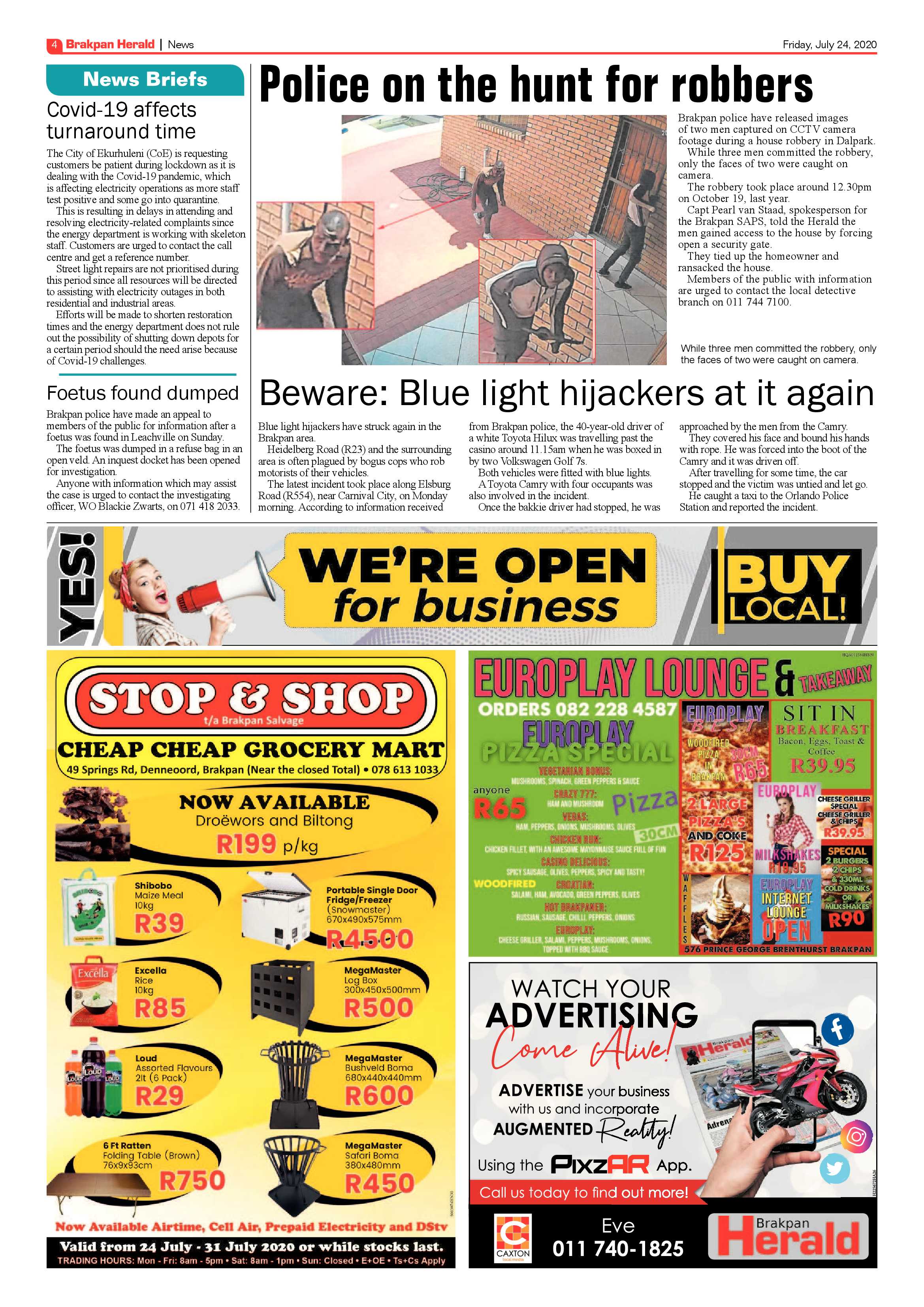 Brakpan Herald 24 July 2020 page 4