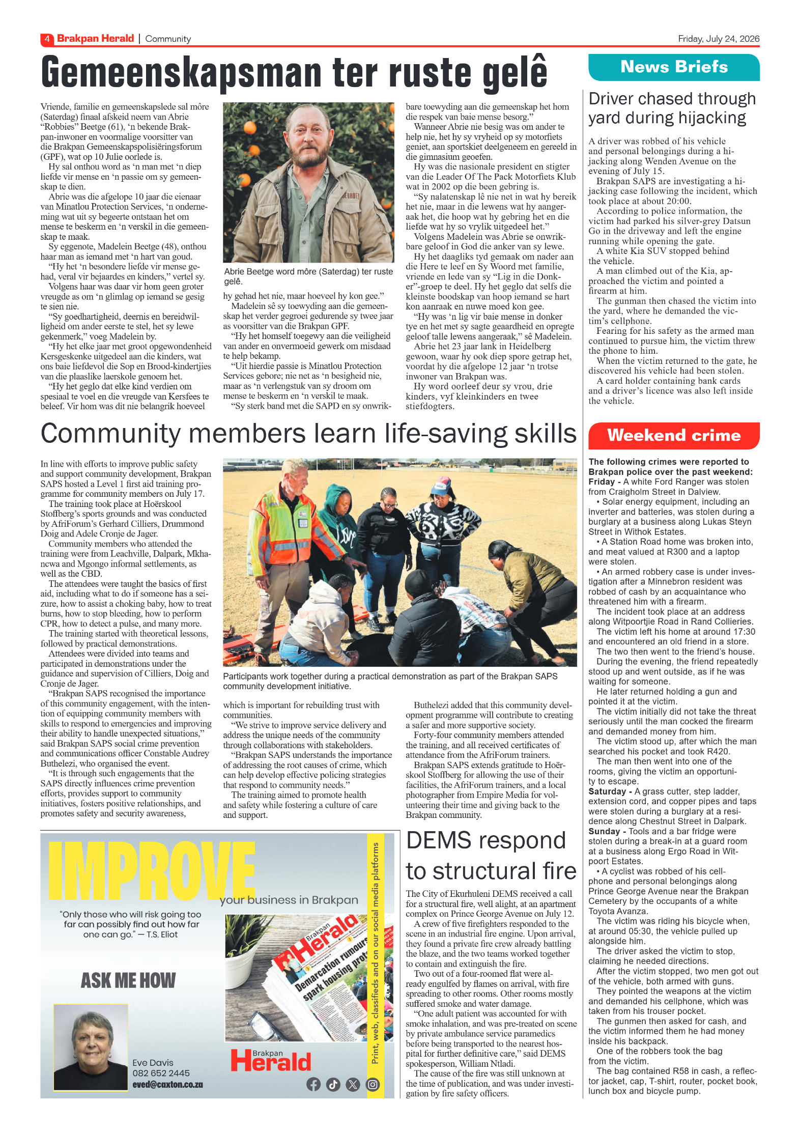 Brakpan Herald 24 July 2026 page 4