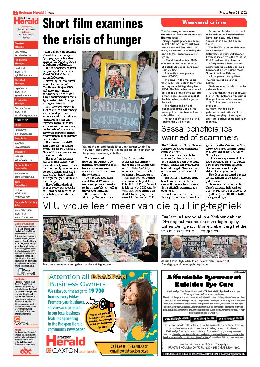 Brakpan Herald 24 June 2022 page 2