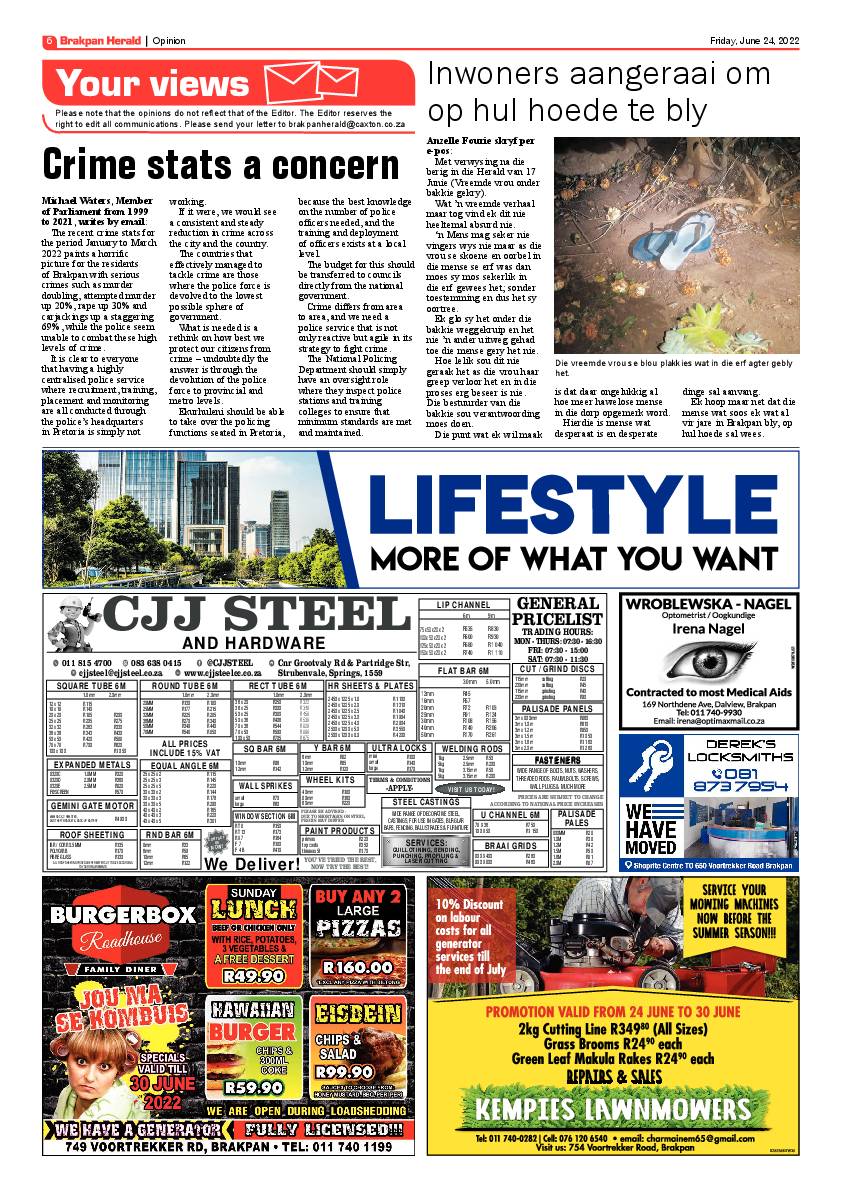 Brakpan Herald 24 June 2022 page 6