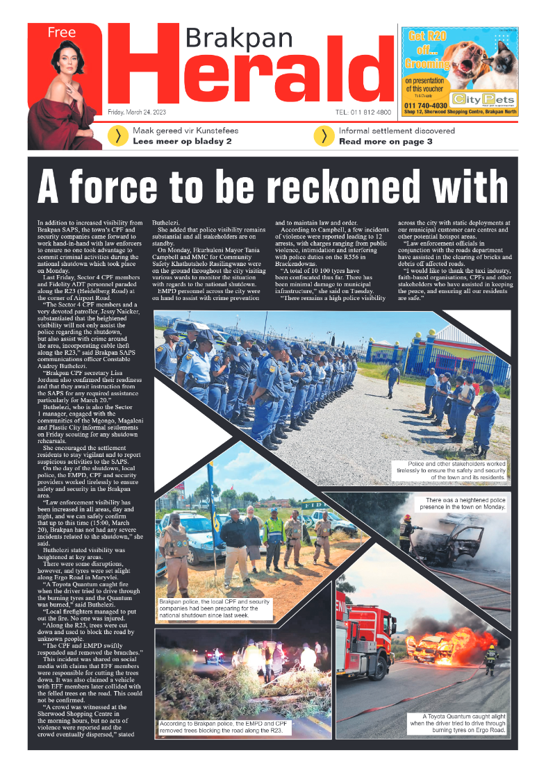 Brakpan Herald 24 March 2022 page 1