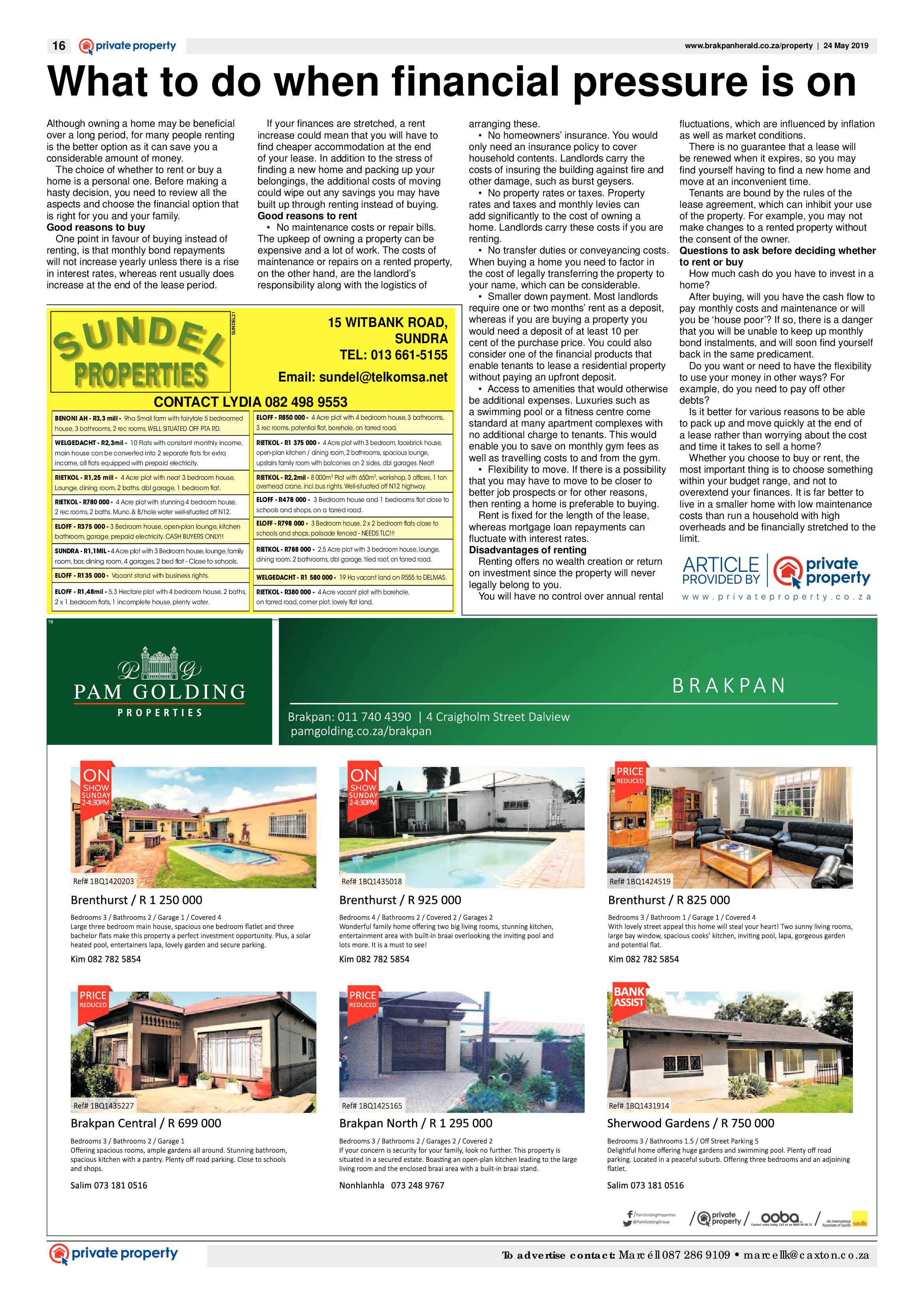 Brakpan Herald 24 May 2019 page 16