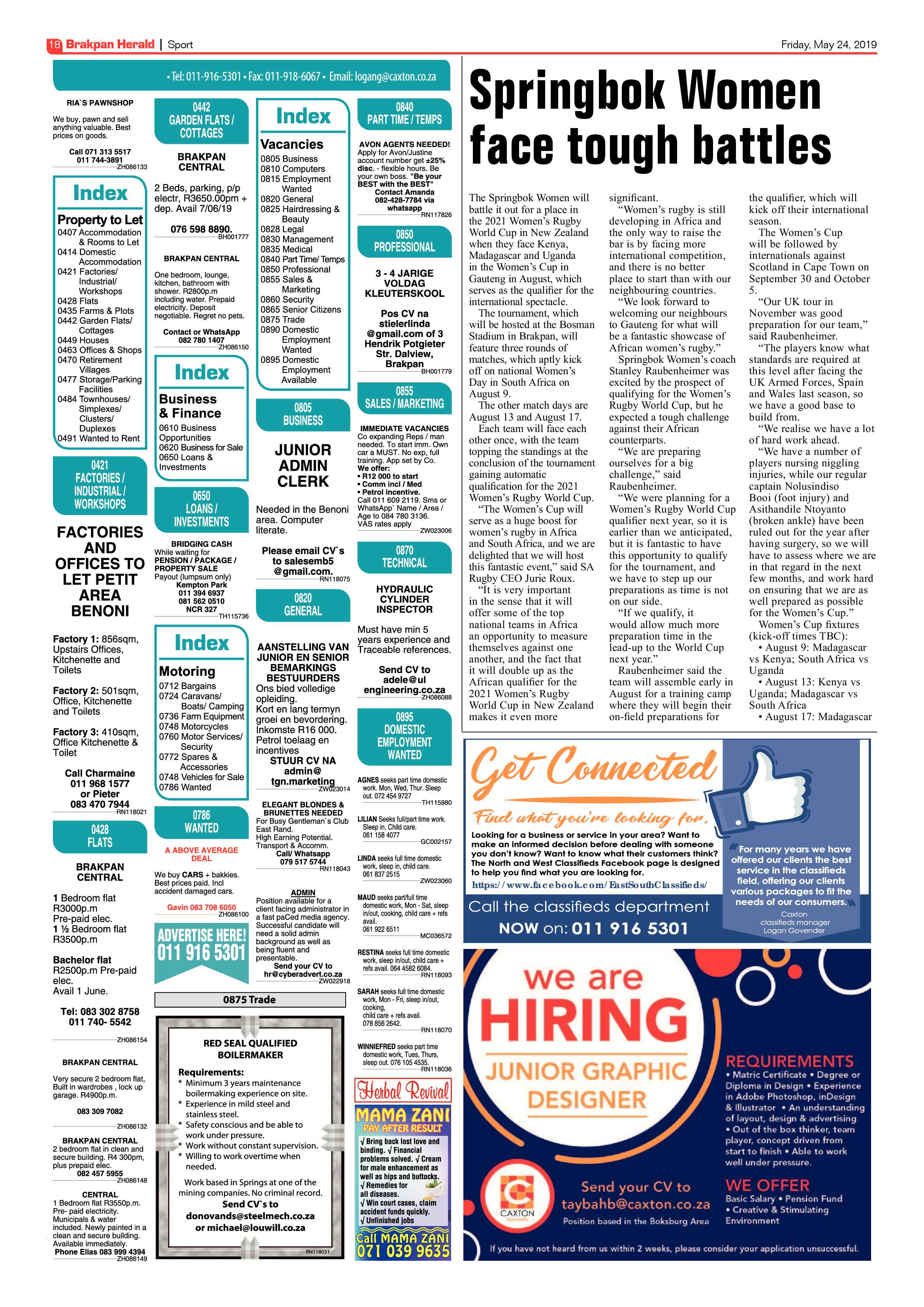 Brakpan Herald 24 May 2019 page 18