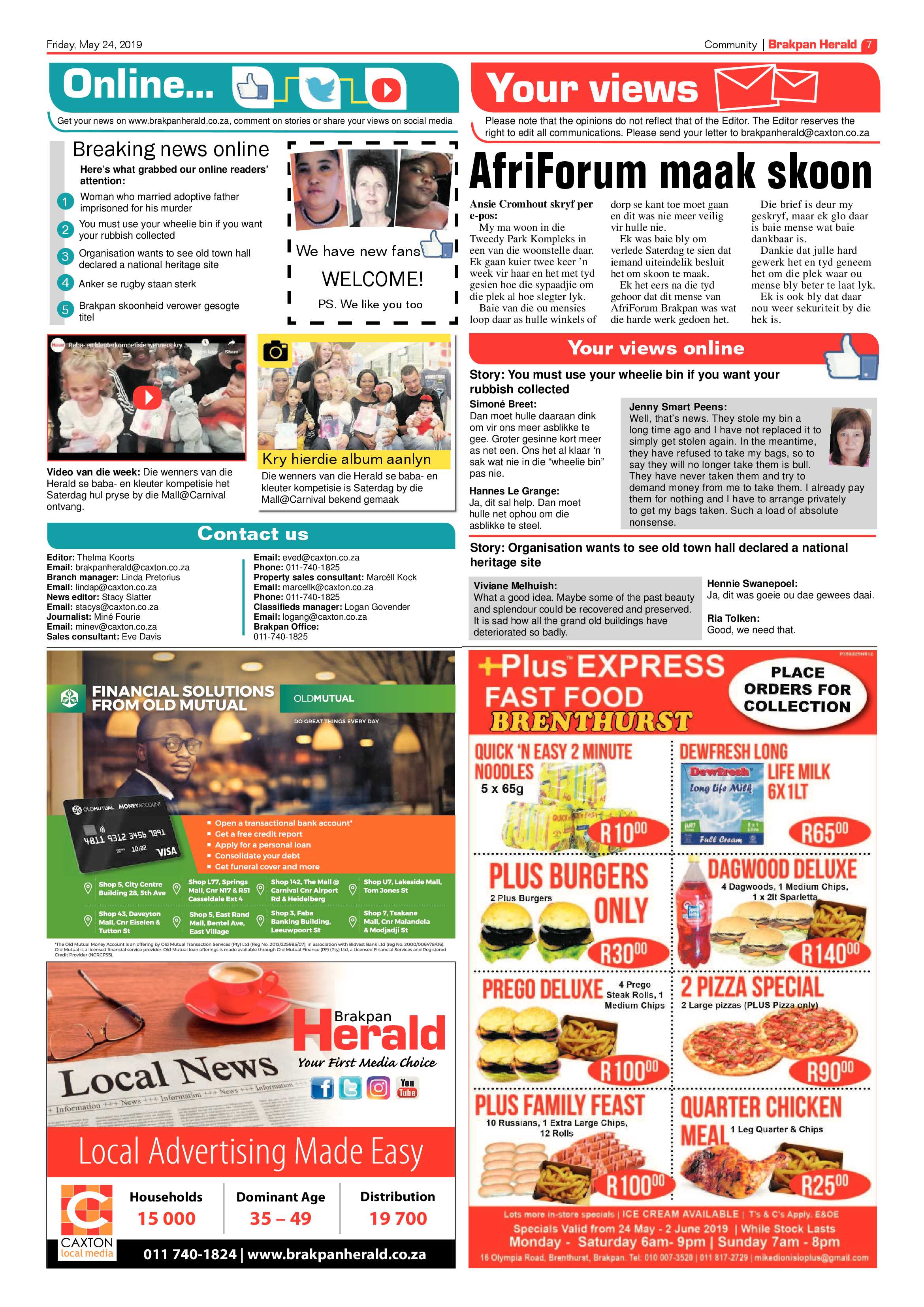 Brakpan Herald 24 May 2019 page 7