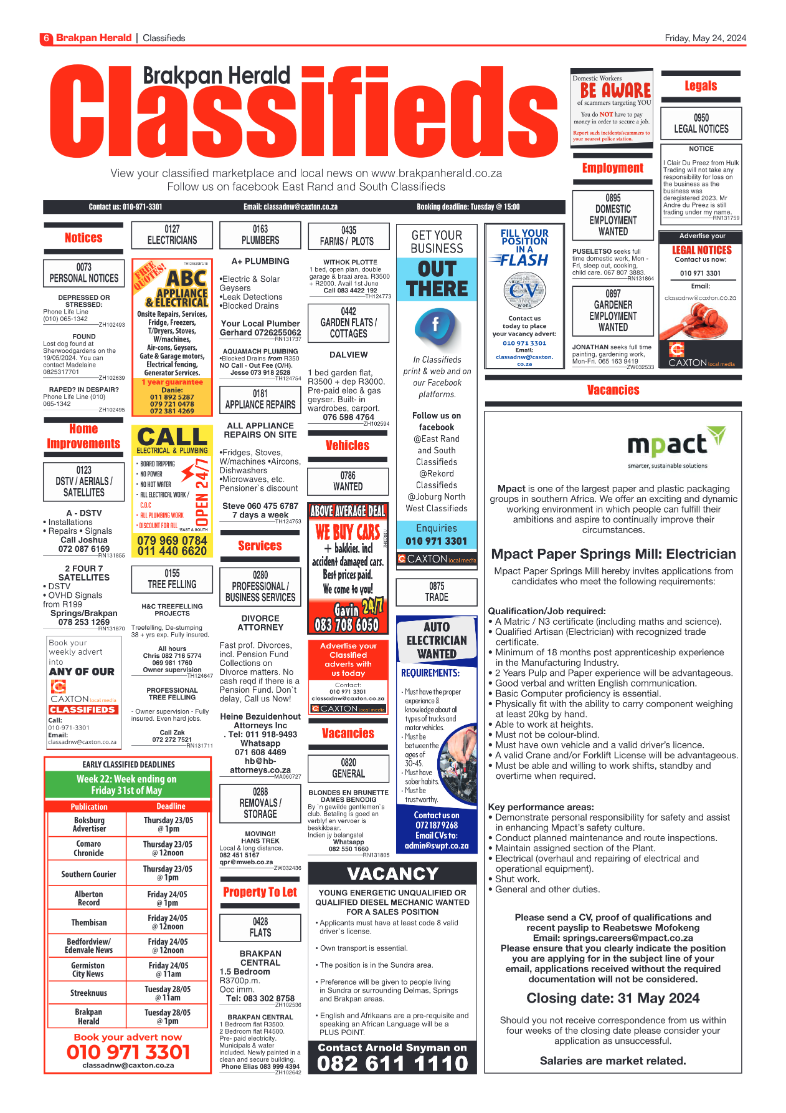 Brakpan Herald 24 May 2024 page 6