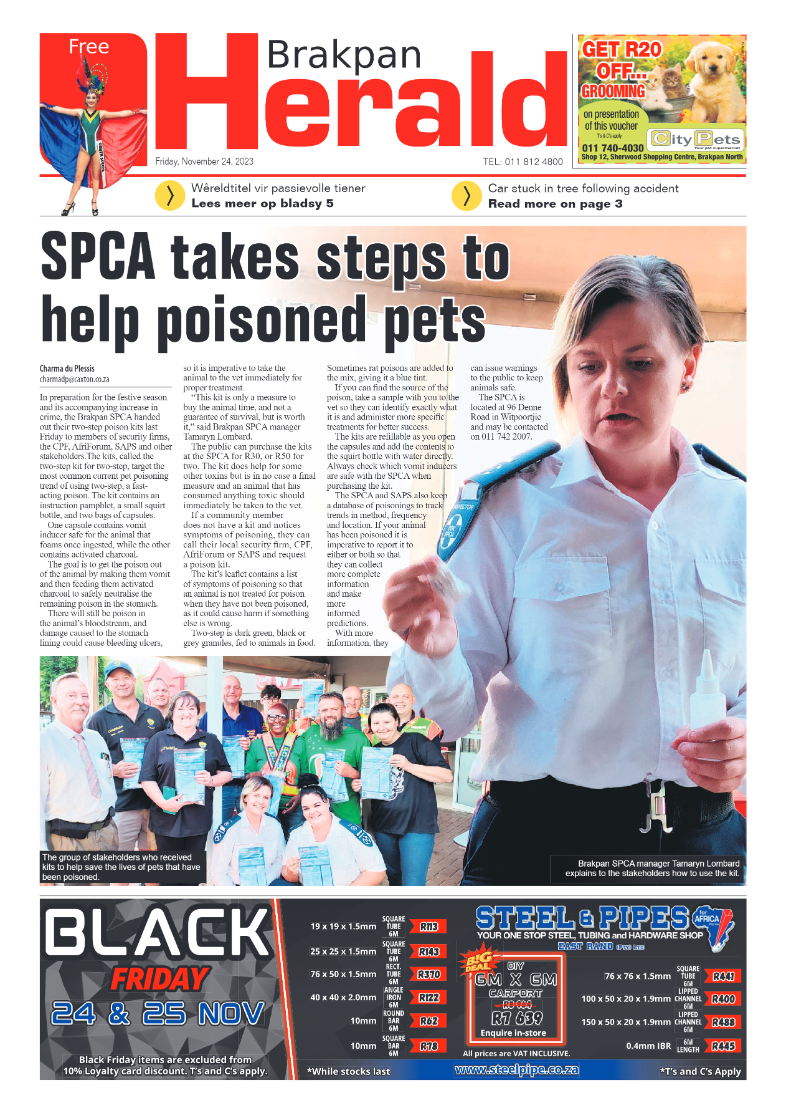 Brakpan Herald 24 November 2023 page 1